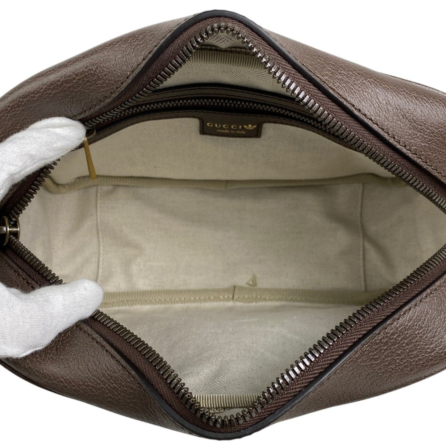 Gucci Brown Coated Canvas Leather Shoulder Bag ( )