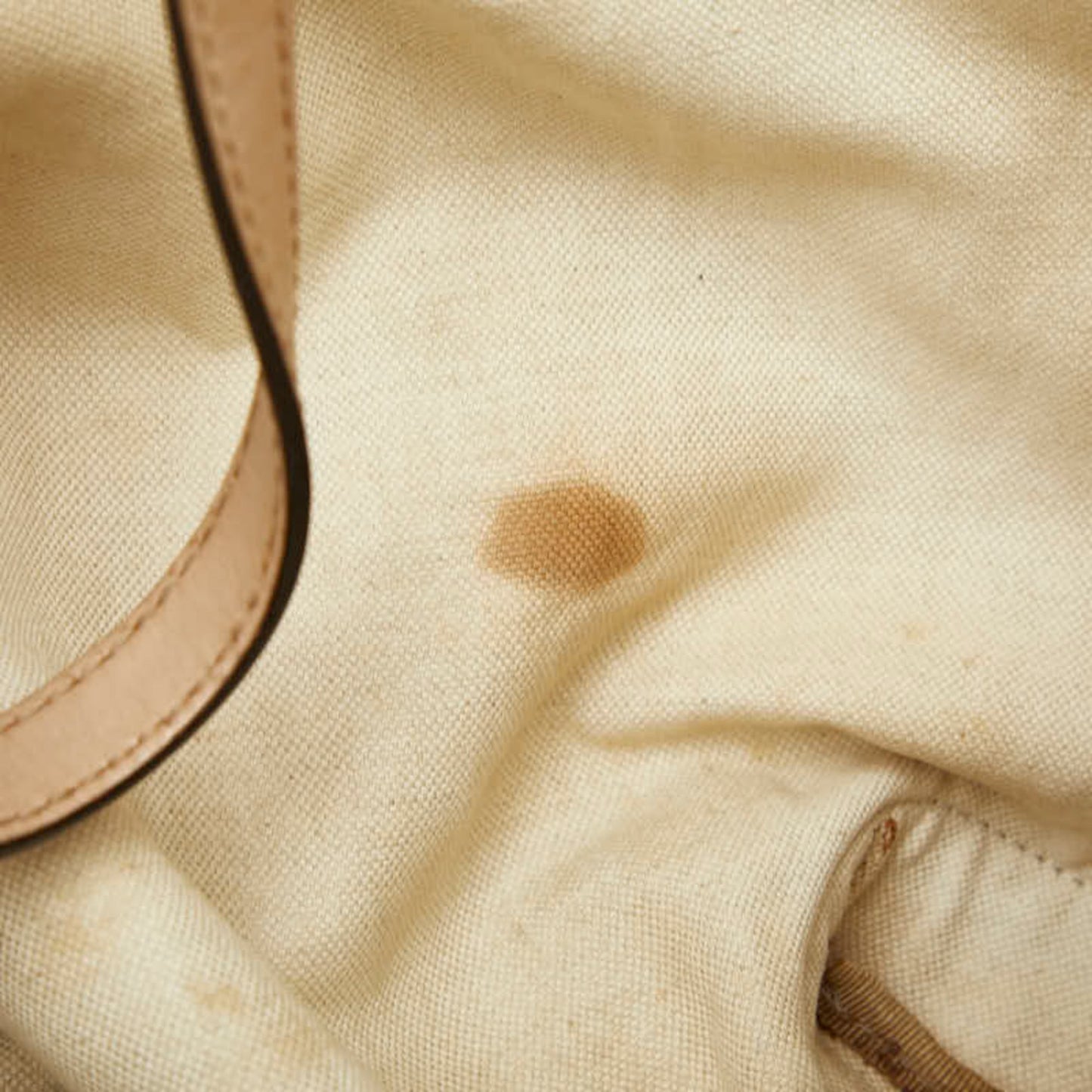 Gucci Gg Canvas Beige Brown Gg Canvas Leather Tote Bag ( )