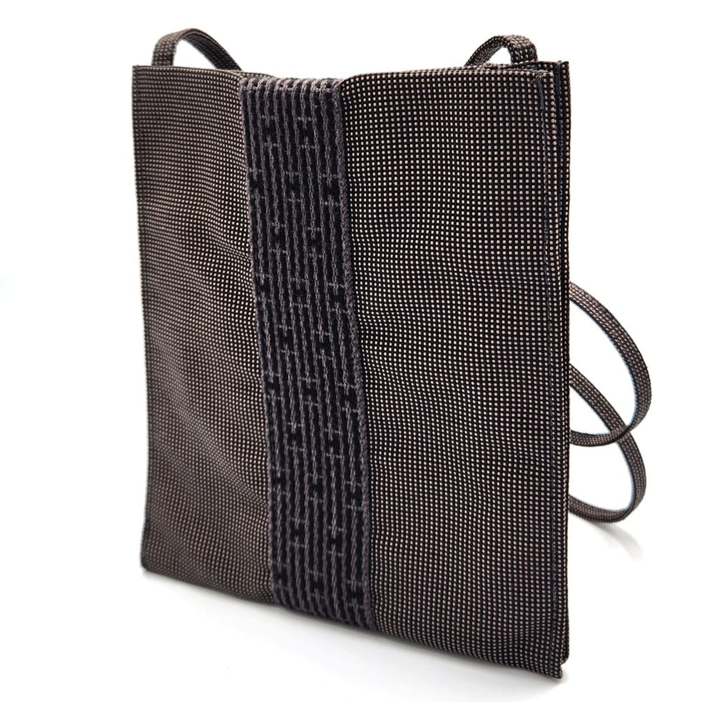 Hermes Her Line Gray Canvas Shoulder Bag ( )