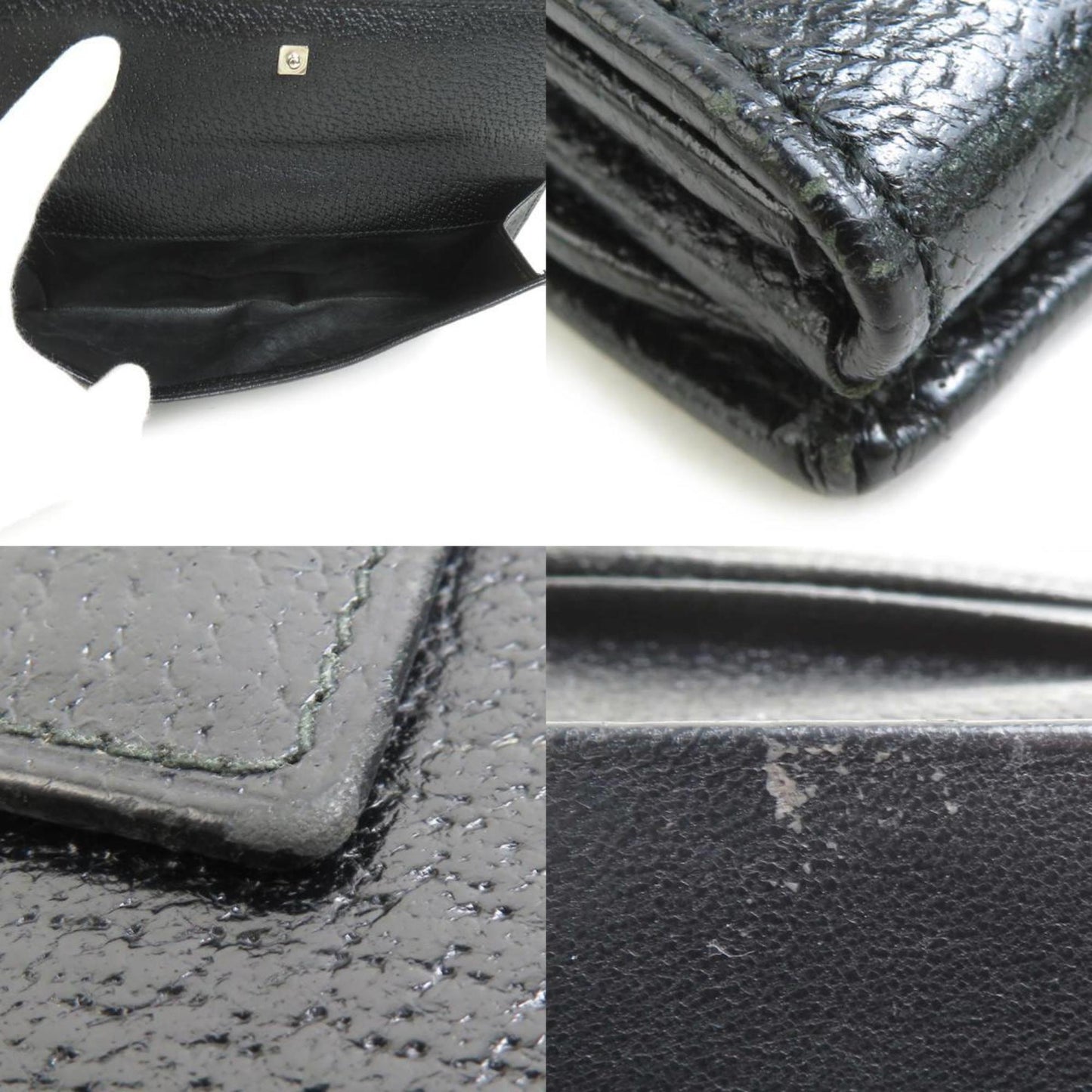 Gucci Black Leather Long Wallet (Bi-Fold) ( )