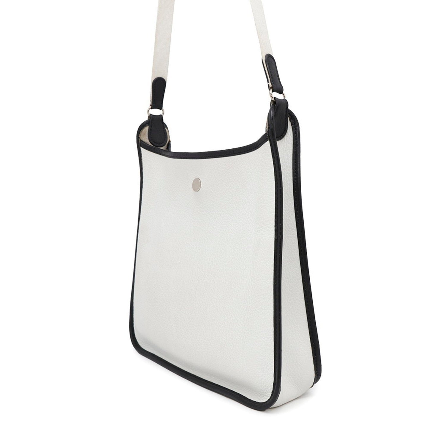 Hermes Vespa Black White Taurillon Clemence Leather Shoulder Bag ( )