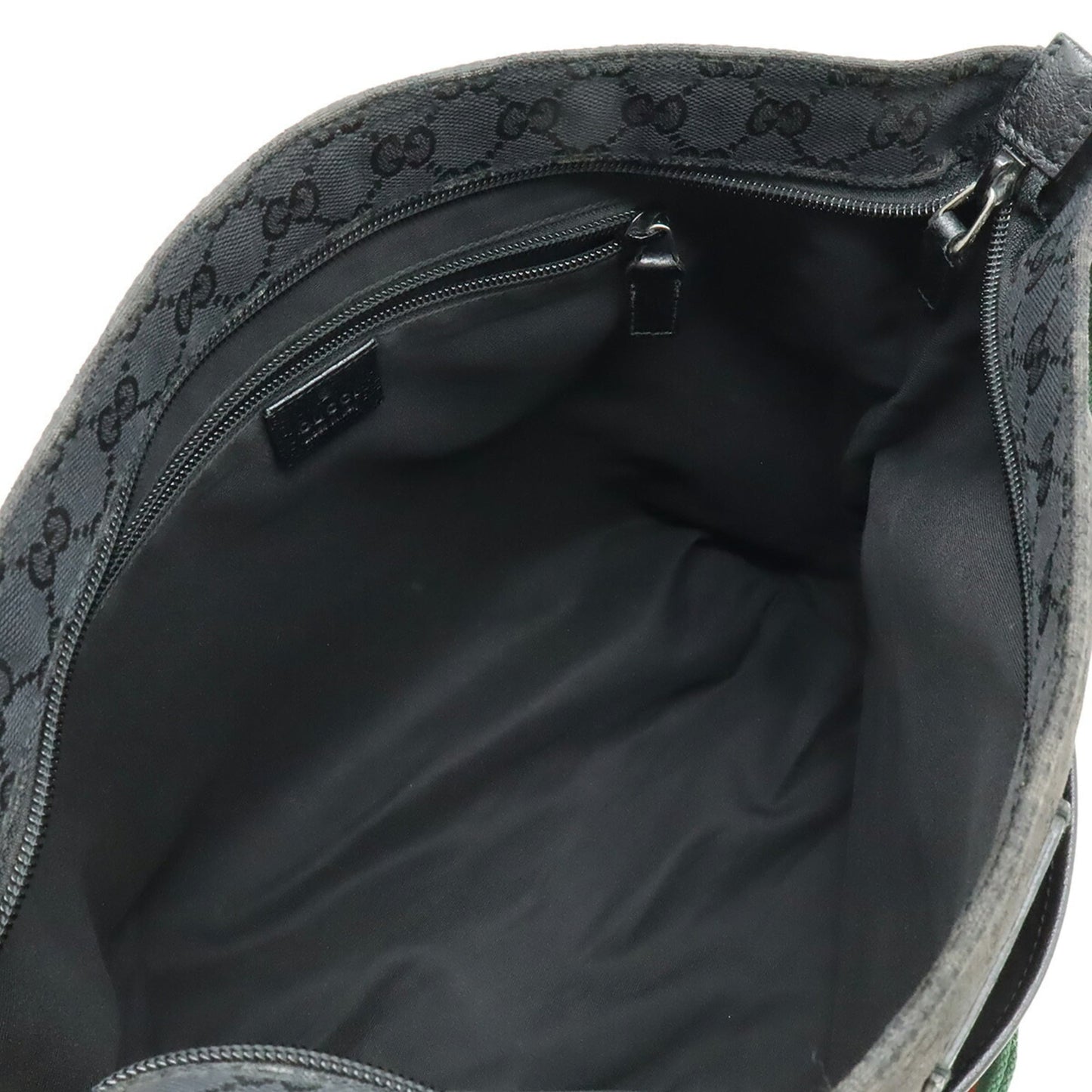 Gucci Black Green Red Color Gg Canvas Shoulder Bag ( )
