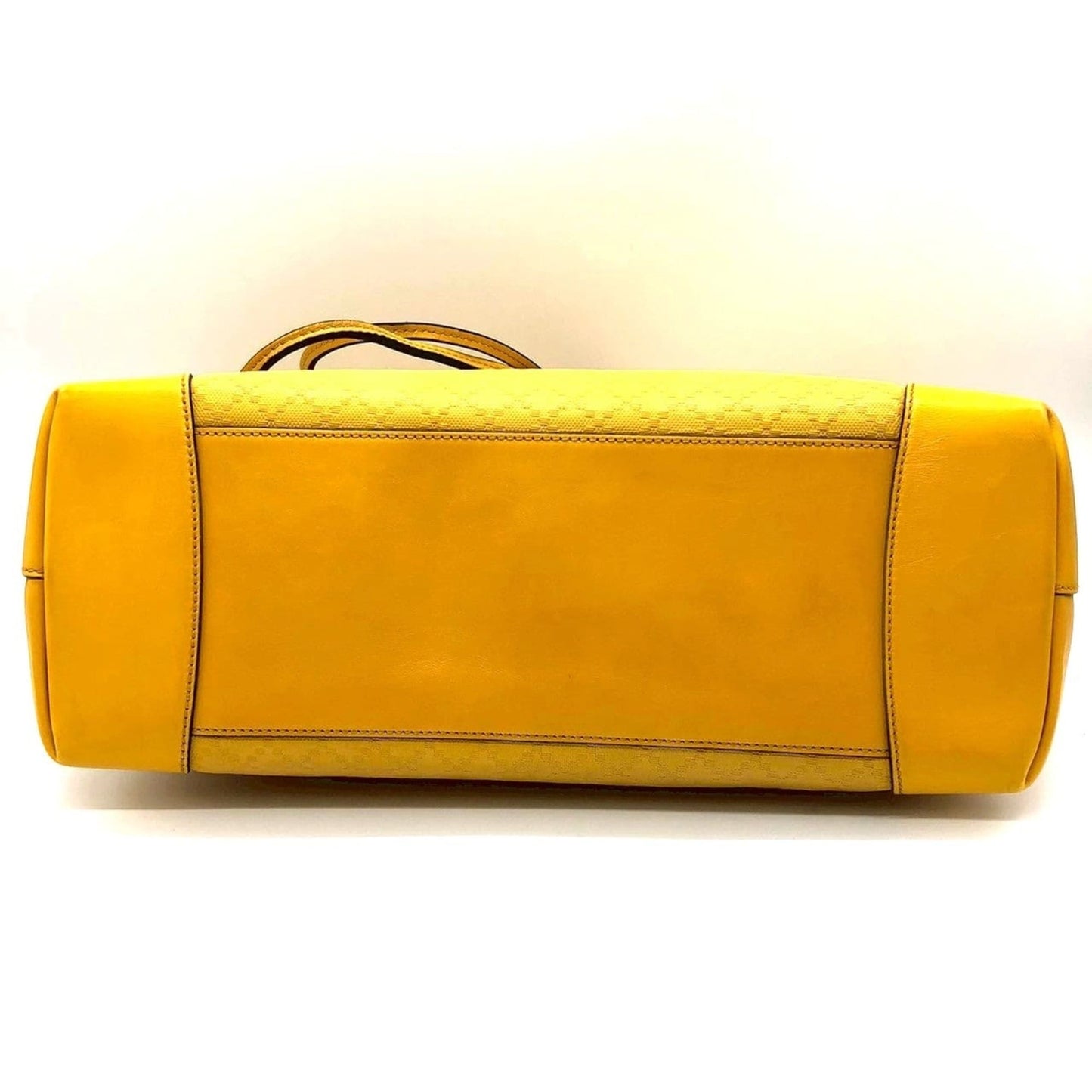 Gucci Diamante Yellow Leather Shoulder Bag Tote Bag ( )