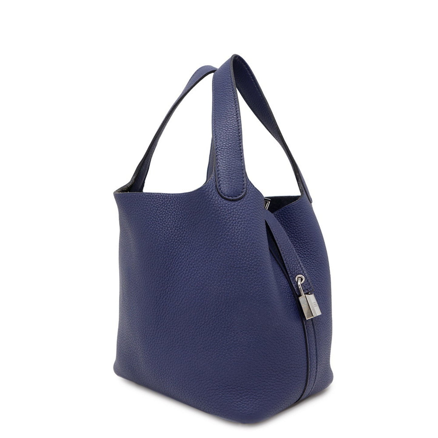 Hermes Kara Blue Taurillon Clemence Leather Handbag ( )