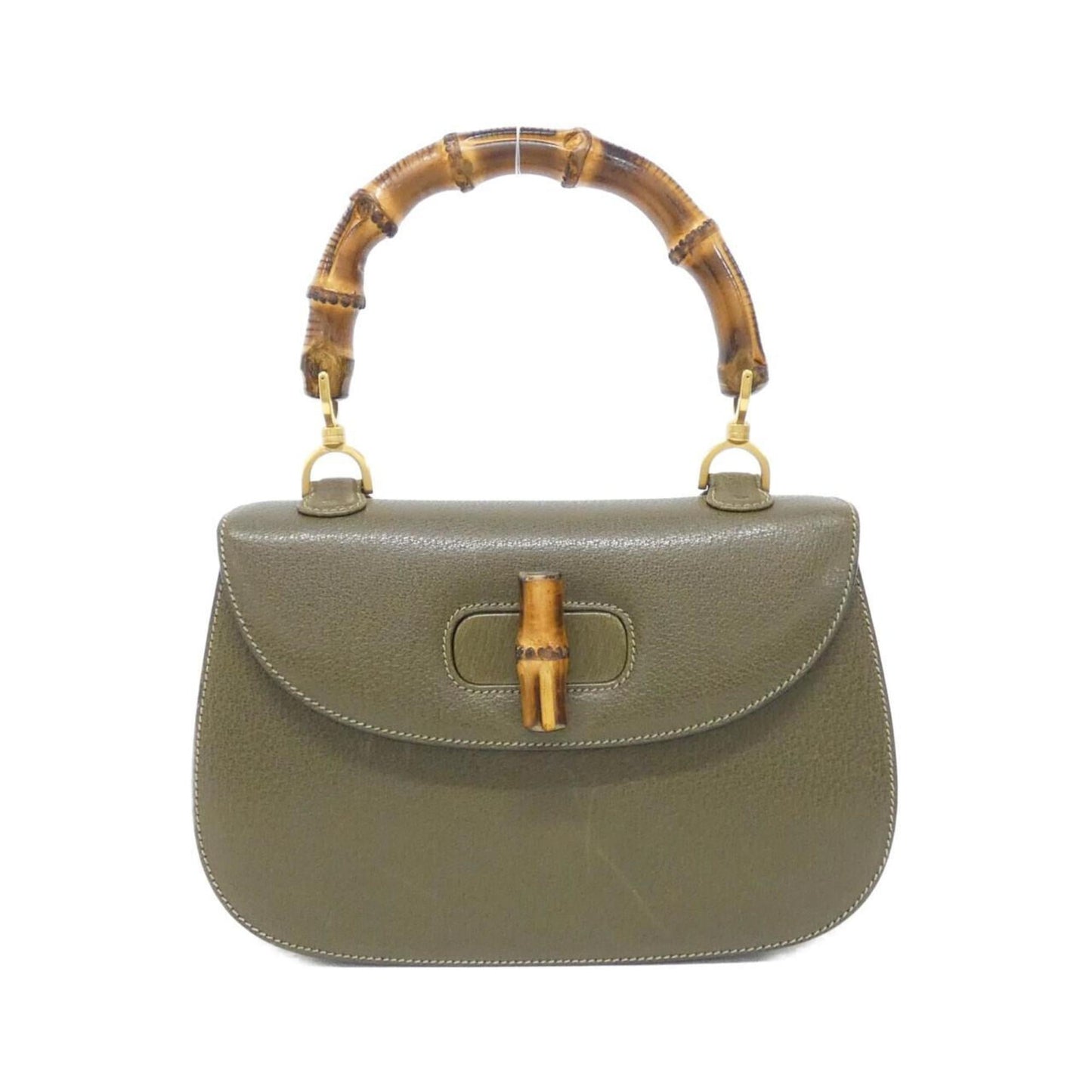 Gucci Khaki Leather Handbag ( )