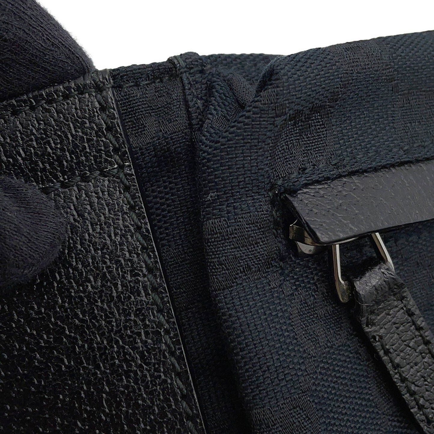 Gucci Sherry Line Black Gg Canvas Sling Bag ( )