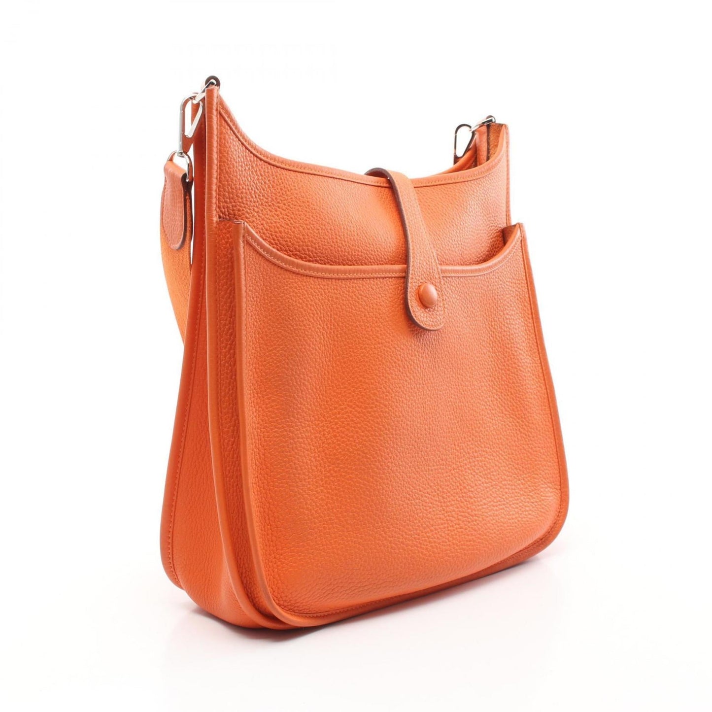 Hermes Orange Taurillon Clemence Leather Shoulder Bag ( )