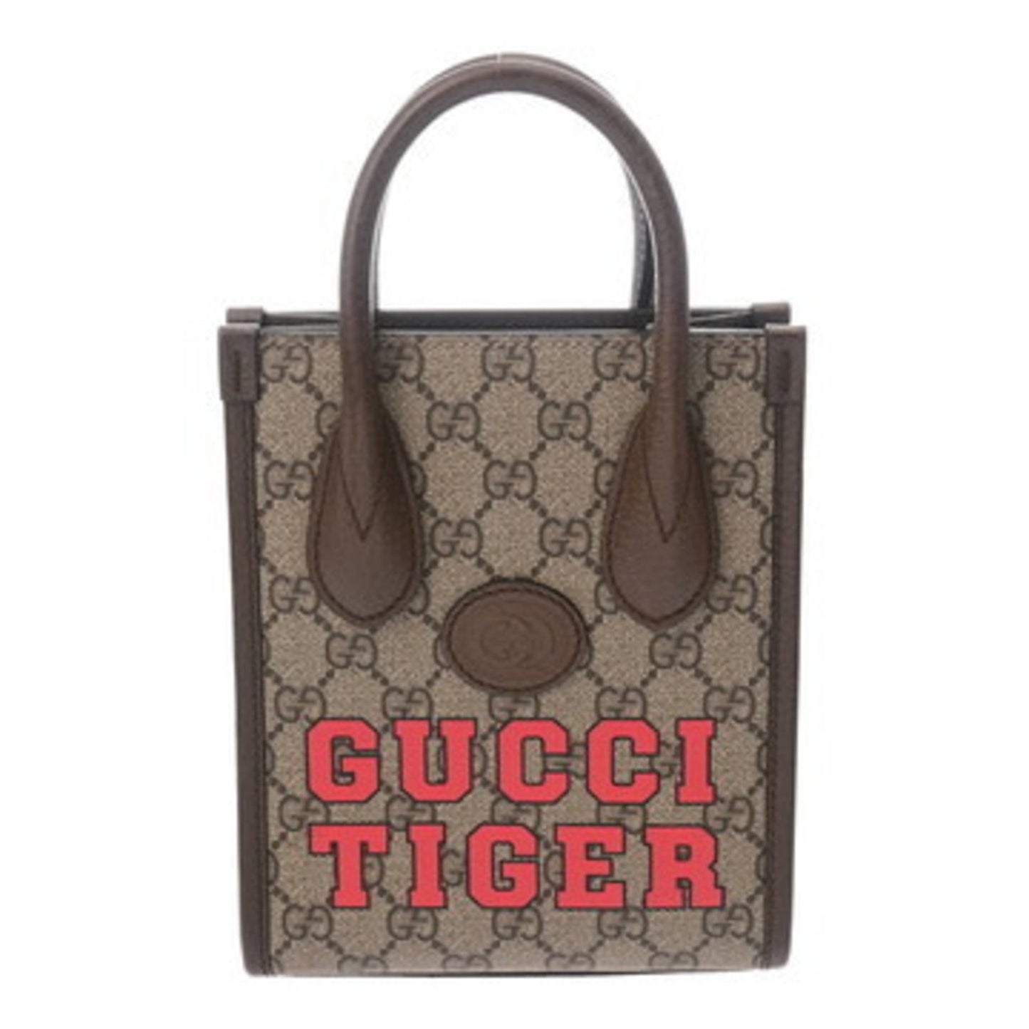 Gucci Beige Brown Gg Supreme Leather Tote Bag ( )