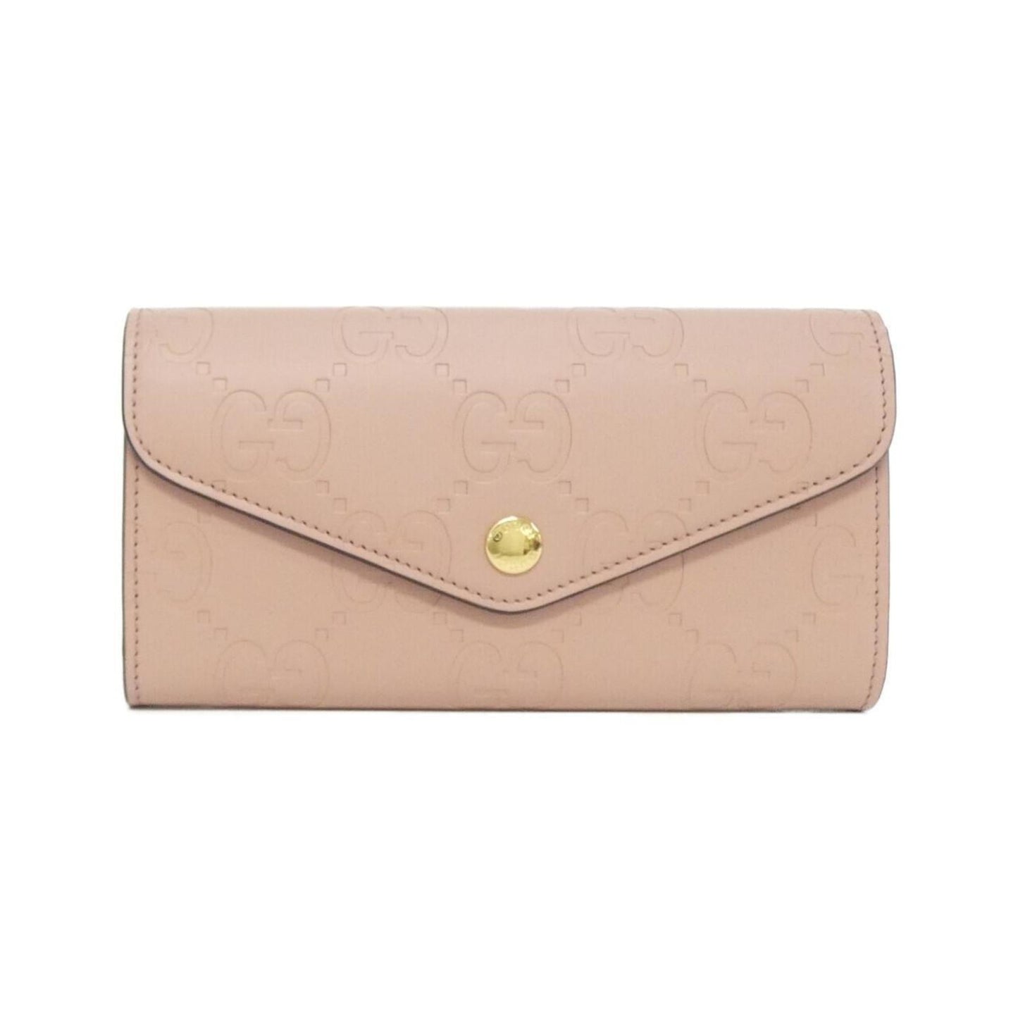 Gucci Rose Pink Gg Leather Long Wallet (Bi-Fold) ( )