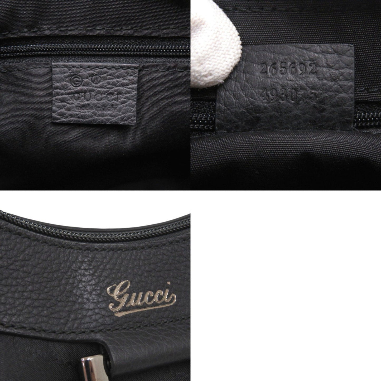 Gucci Black Nylon Handbag Shoulder Bag ( )
