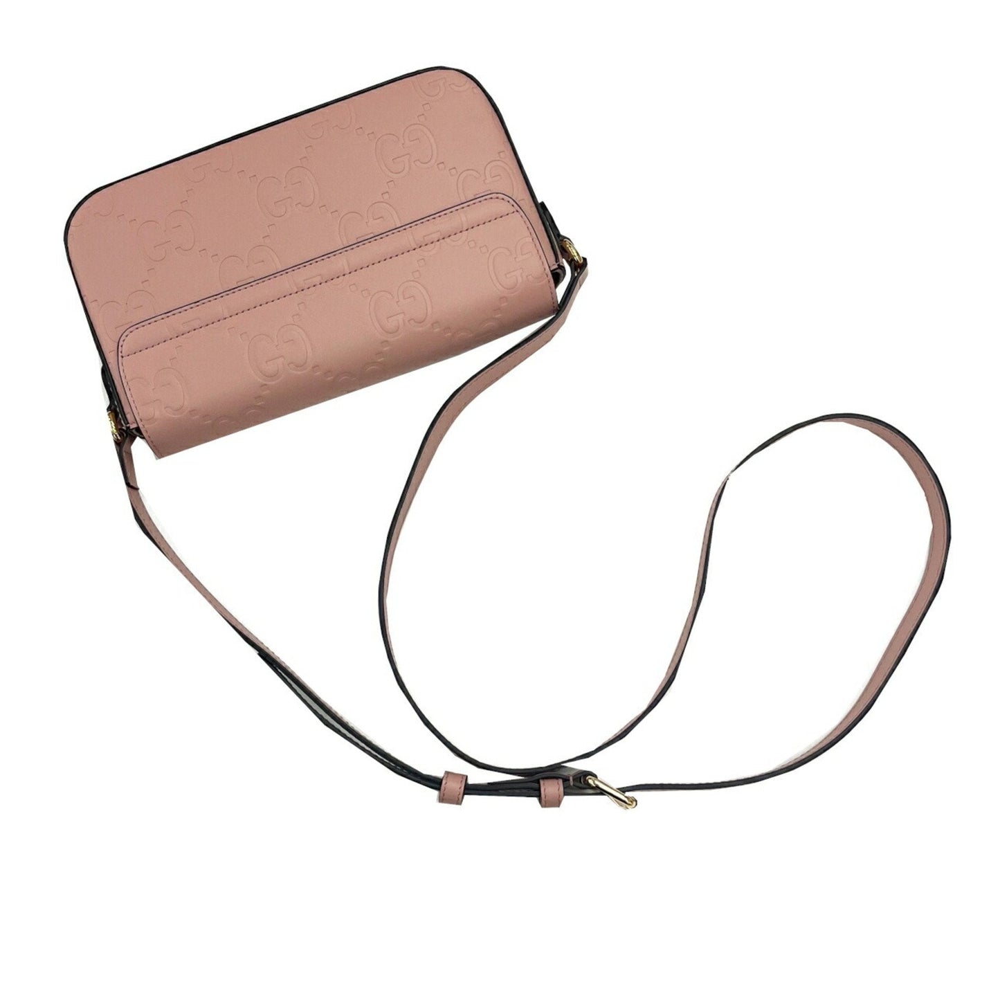 Gucci Pink Gg Leather Shoulder Bag ( )