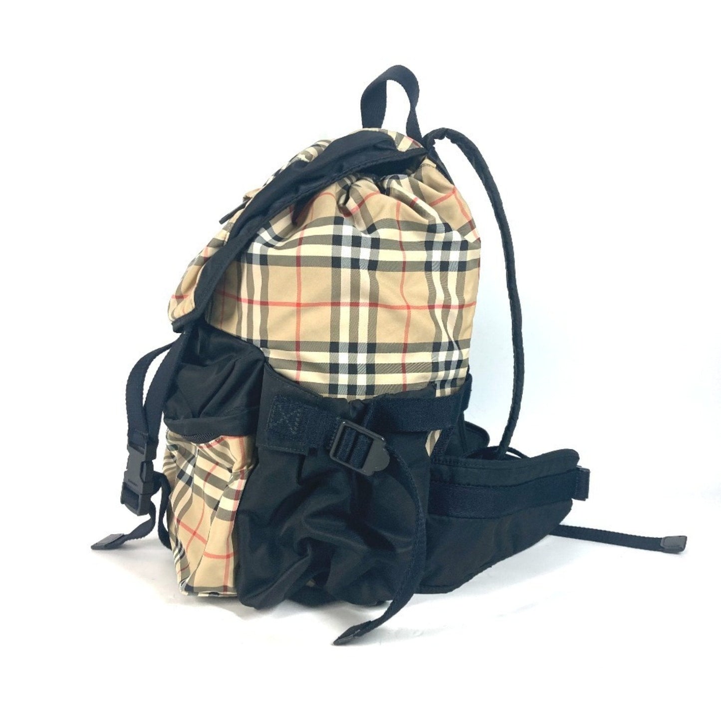 Burberry Beige Black Nylon Backpack ( )
