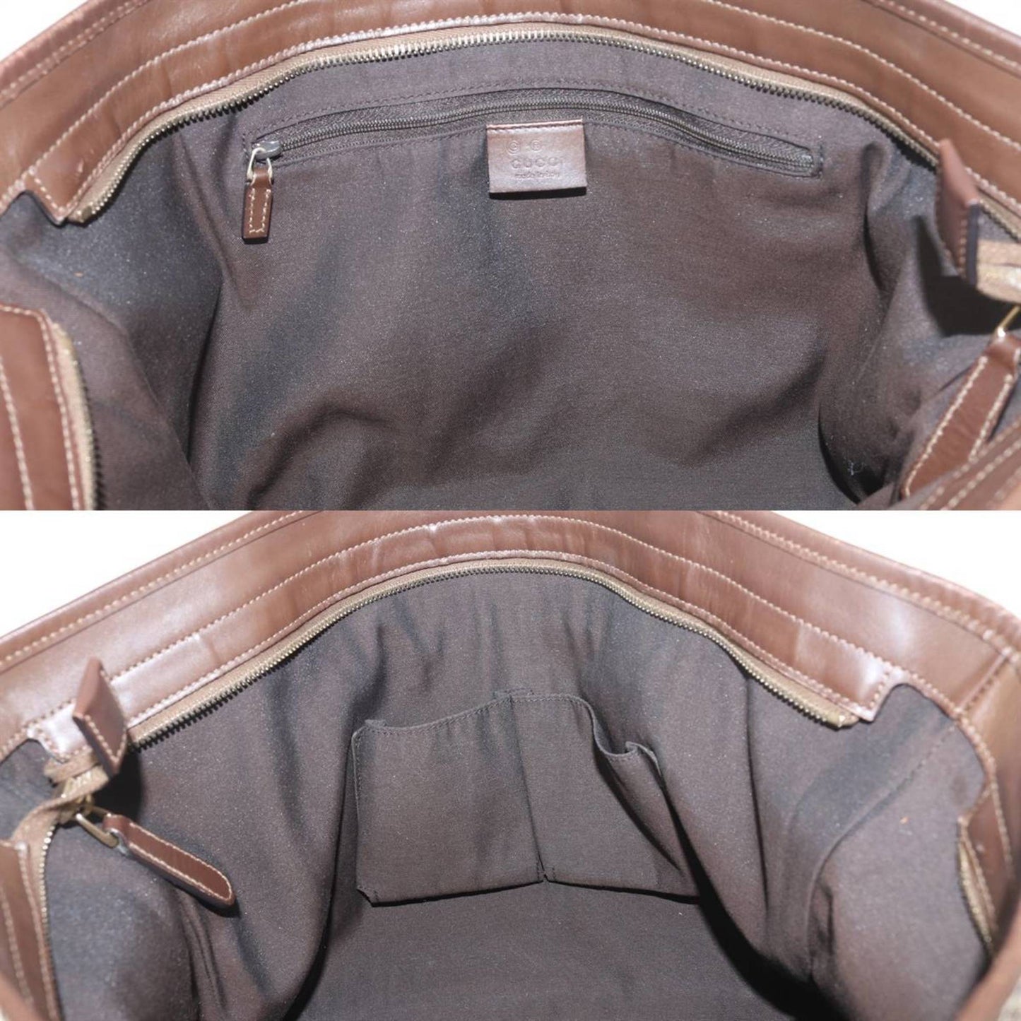 Gucci Beige Leather Tote Bag ( )