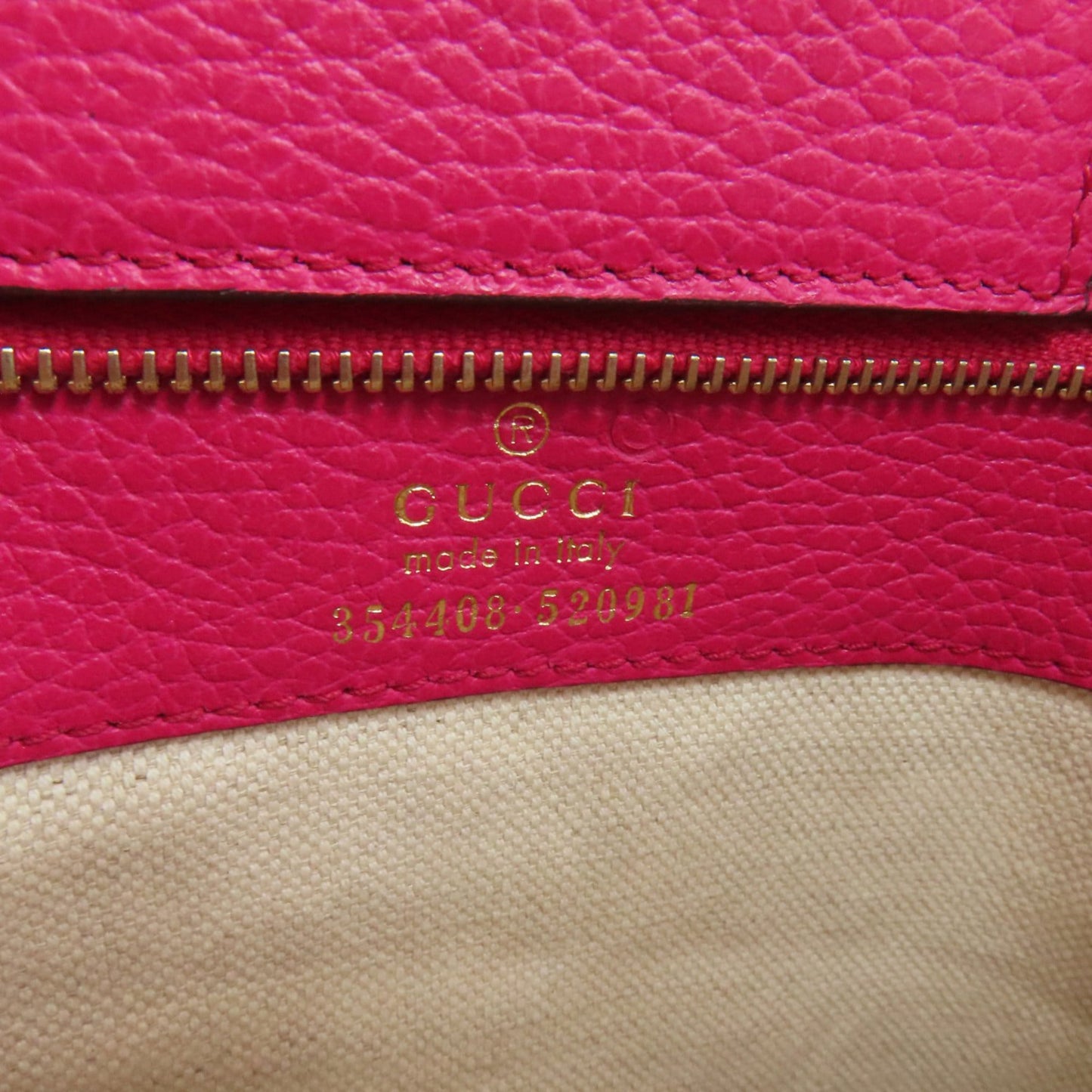 Gucci Pink Leather Tote Bag ( )