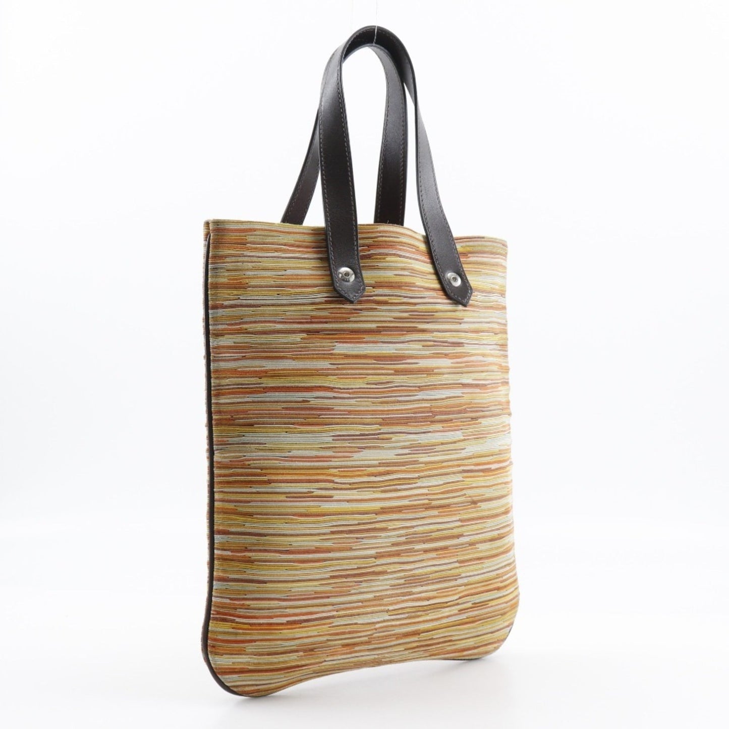 Hermes Orange Vibrato Leather Handbag Tote Bag ( )