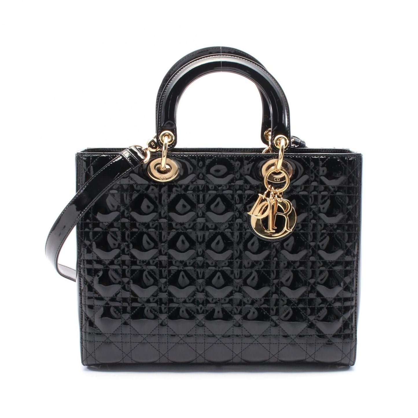 Christian Dior Black Patent Leather Handbag ()