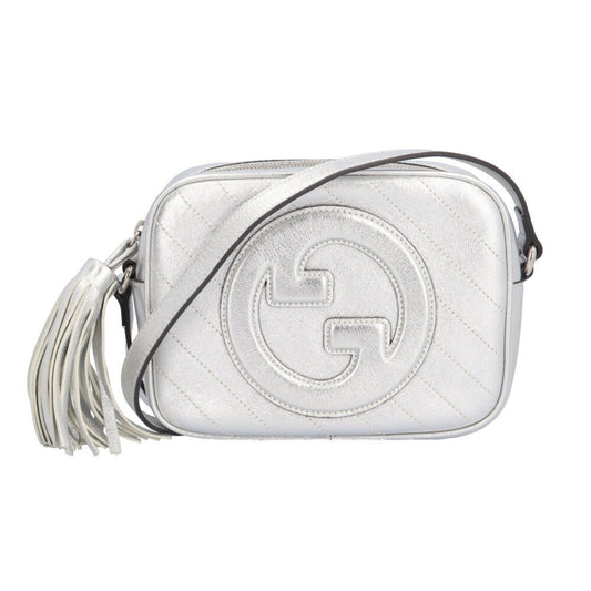Gucci Silver Leather Shoulder Bag ( )