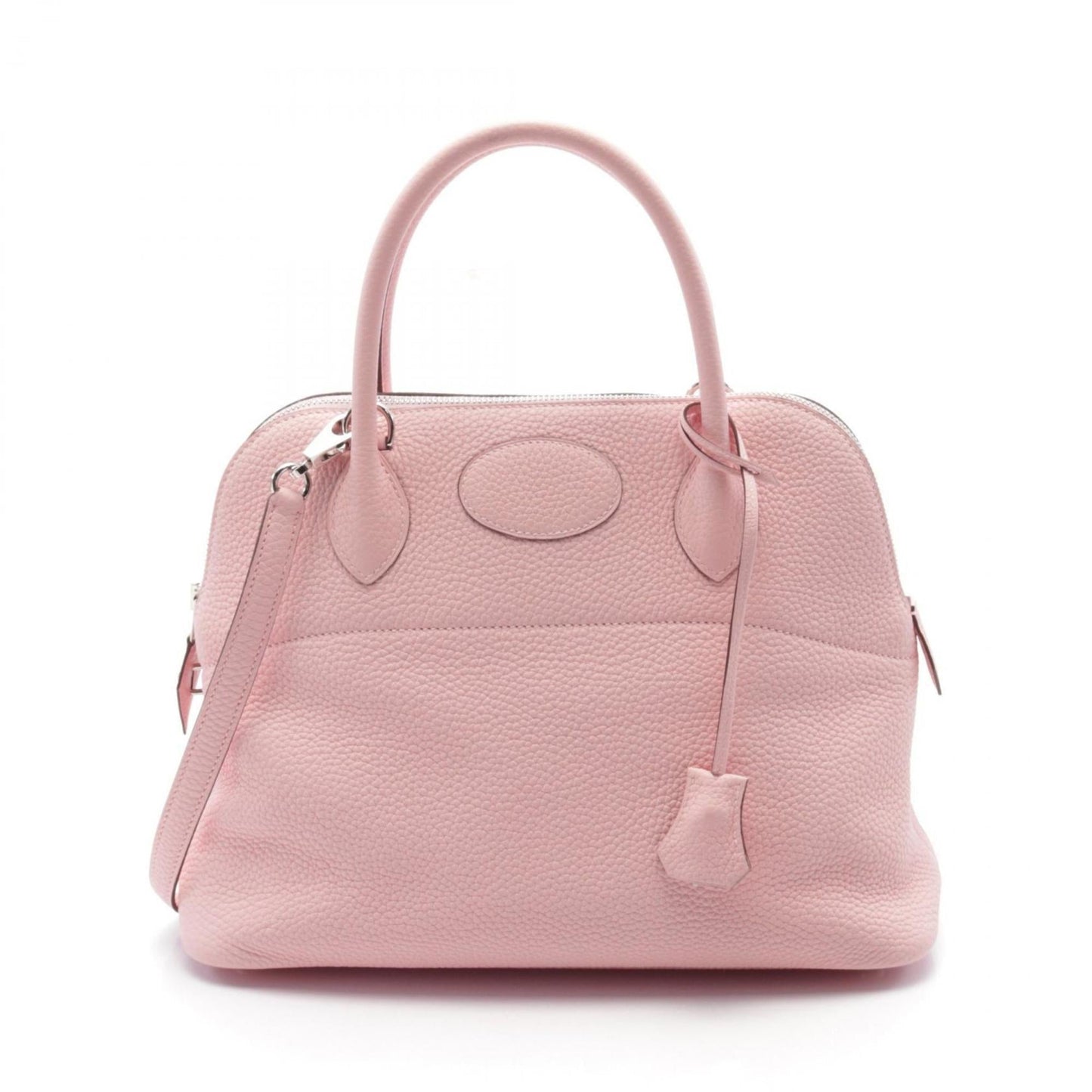 Hermes Pink Rose Sakura Taurillon Clemence Leather Handbag ( )