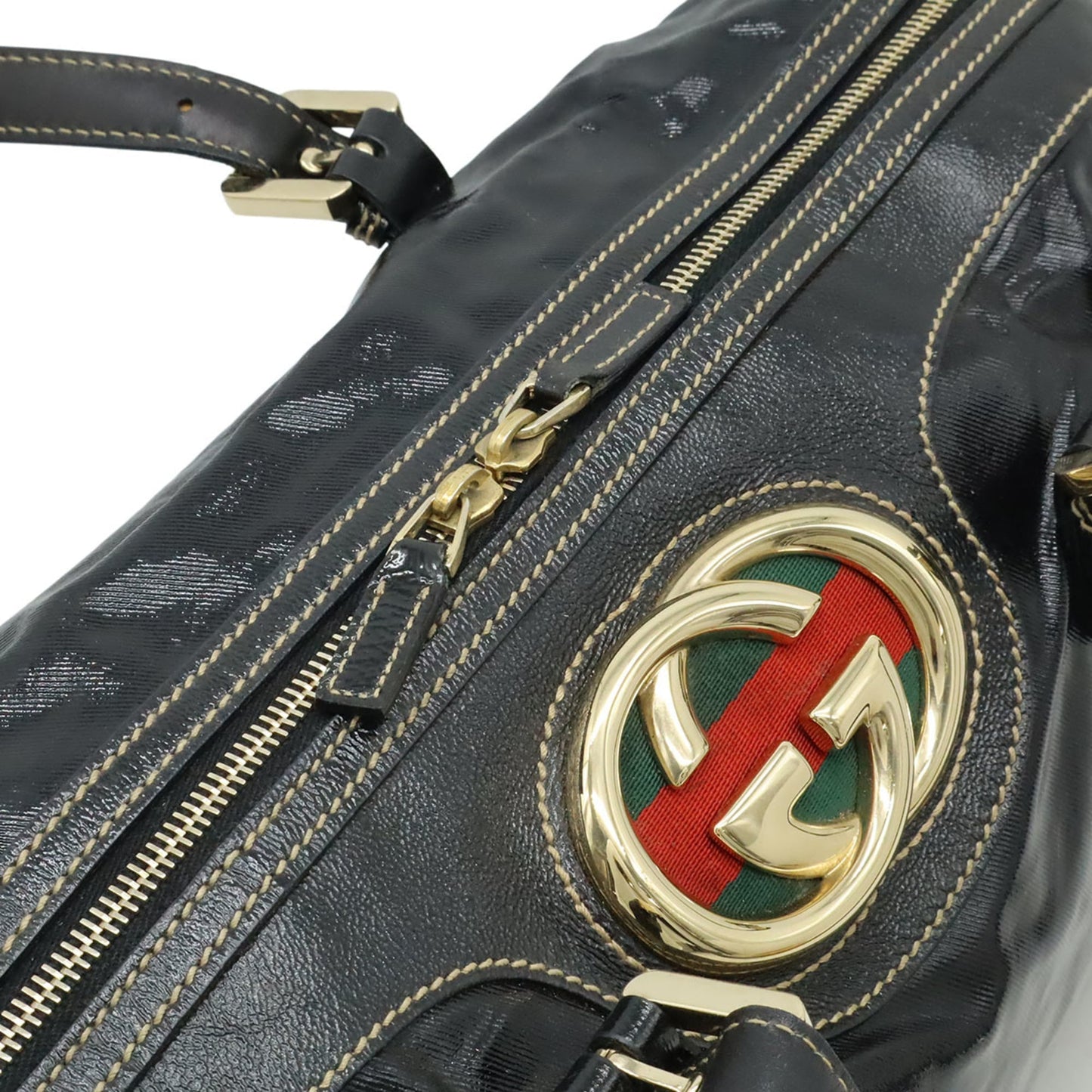 Gucci Black Coated Canvas Handbag ( )