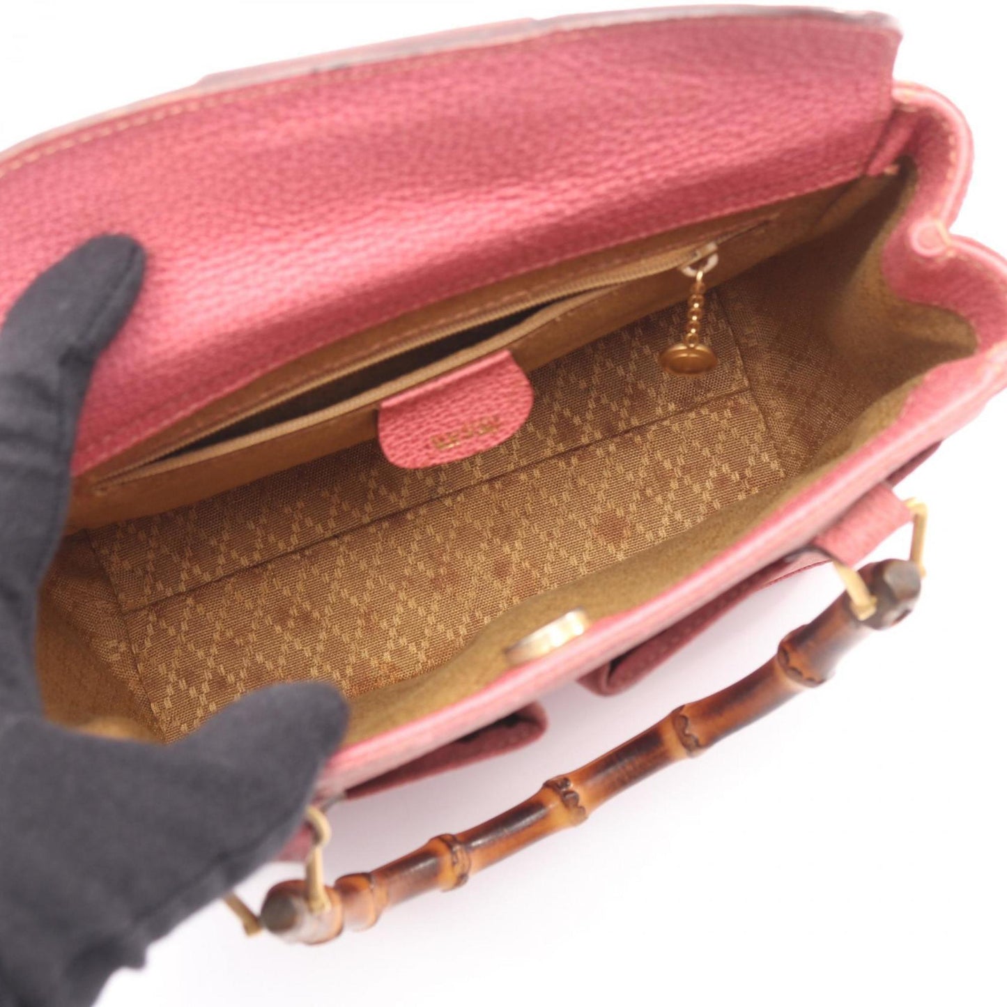 Gucci Pink Suede Leather Handbag ( )