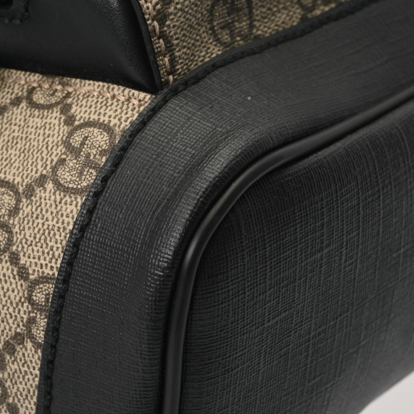 Gucci Beige Gg Supreme Canvas Leather Backpack ( )