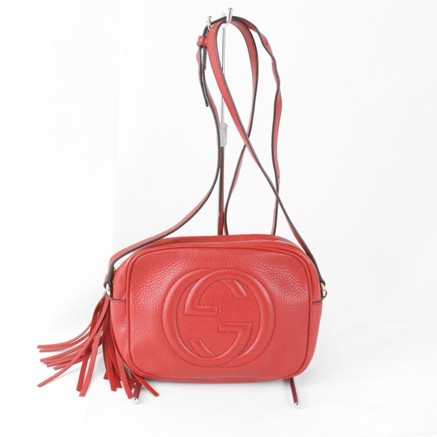 Gucci Red Color Leather Shoulder Bag ( )