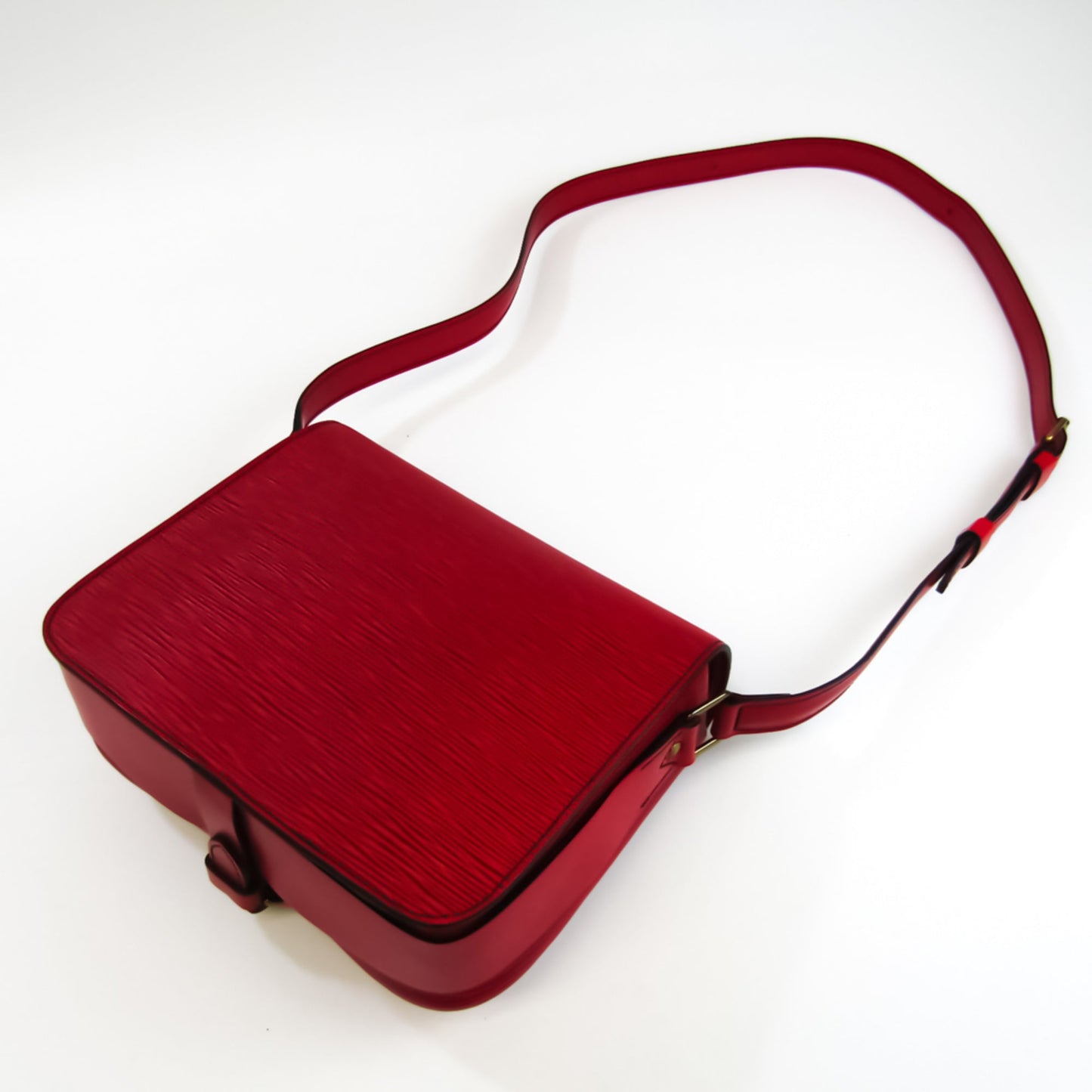 Louis Vuitton Epi Cartouchiere Women's Shoulder Bag Castilian Red