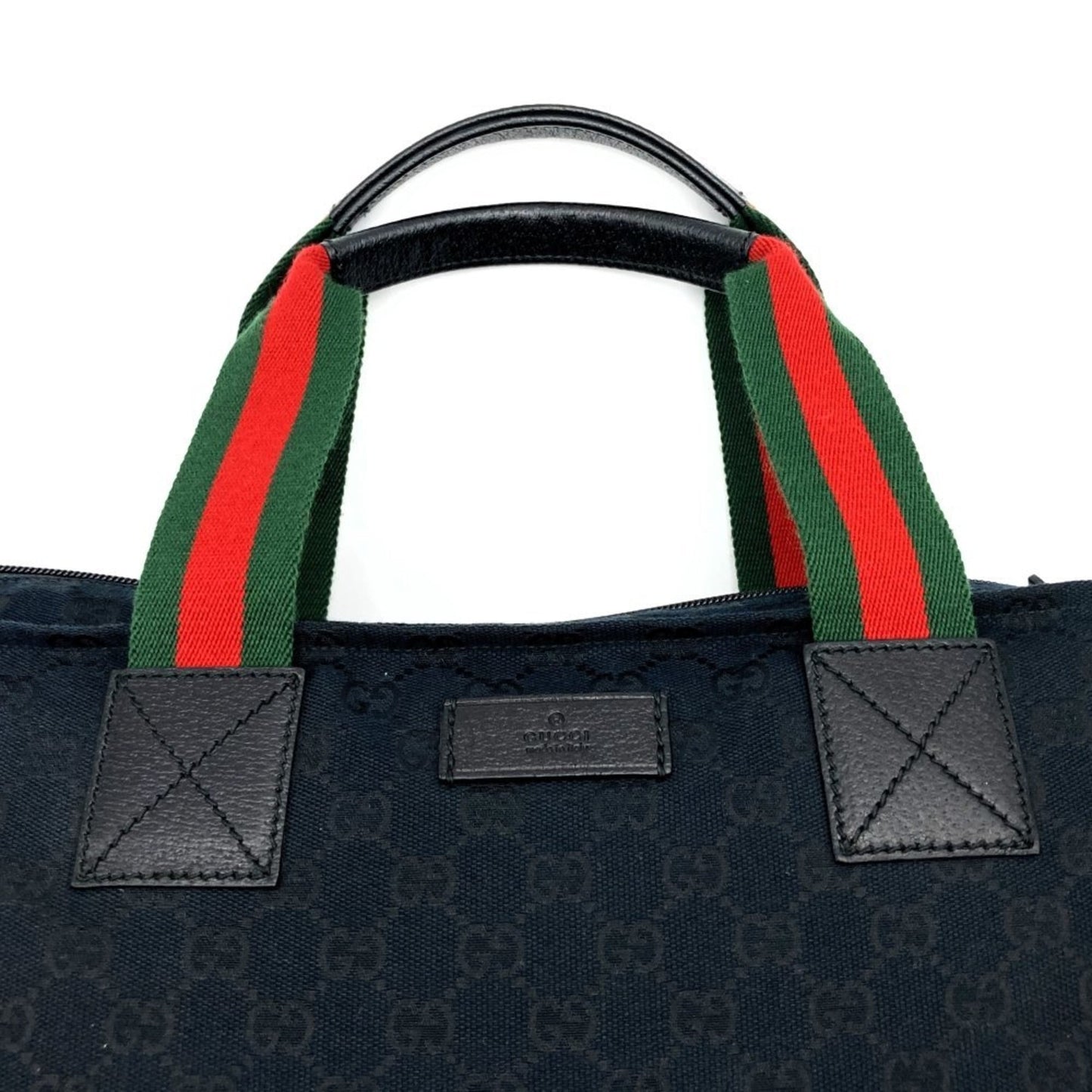 Gucci Sherry Line Black Gg Canvas Handbag ( )