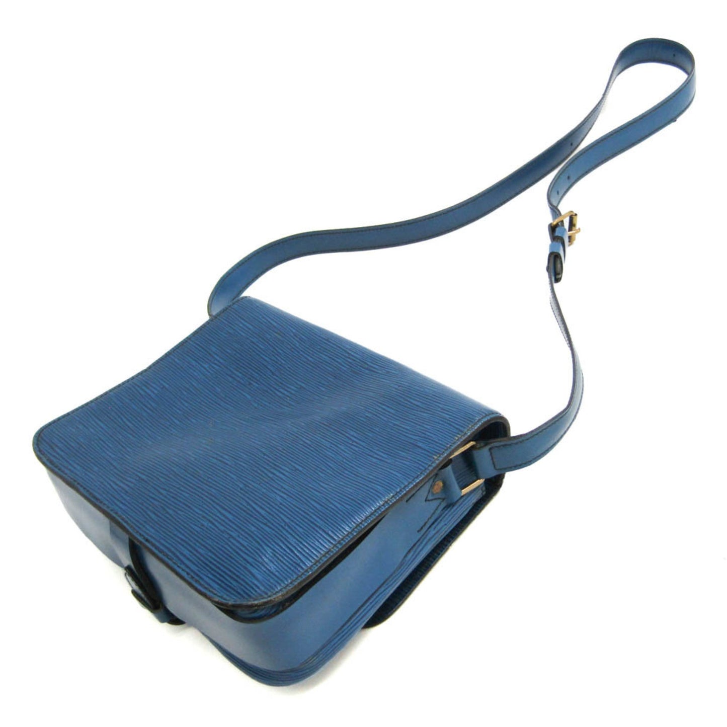 LOUIS VUITTON Epi Cartouchiere M52245 Women's Shoulder Bag Toledo Blue
