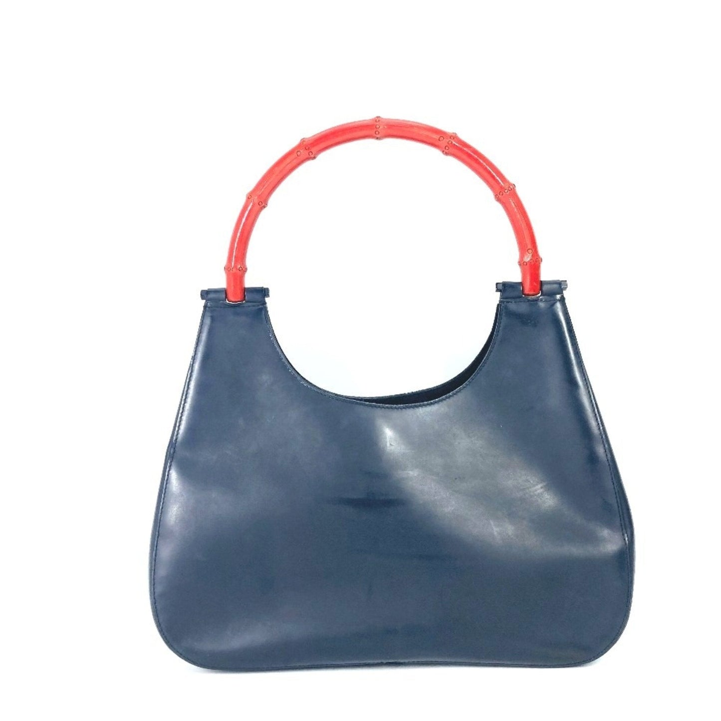 Gucci Black Red Color Leather Handbag Shoulder Bag ( )