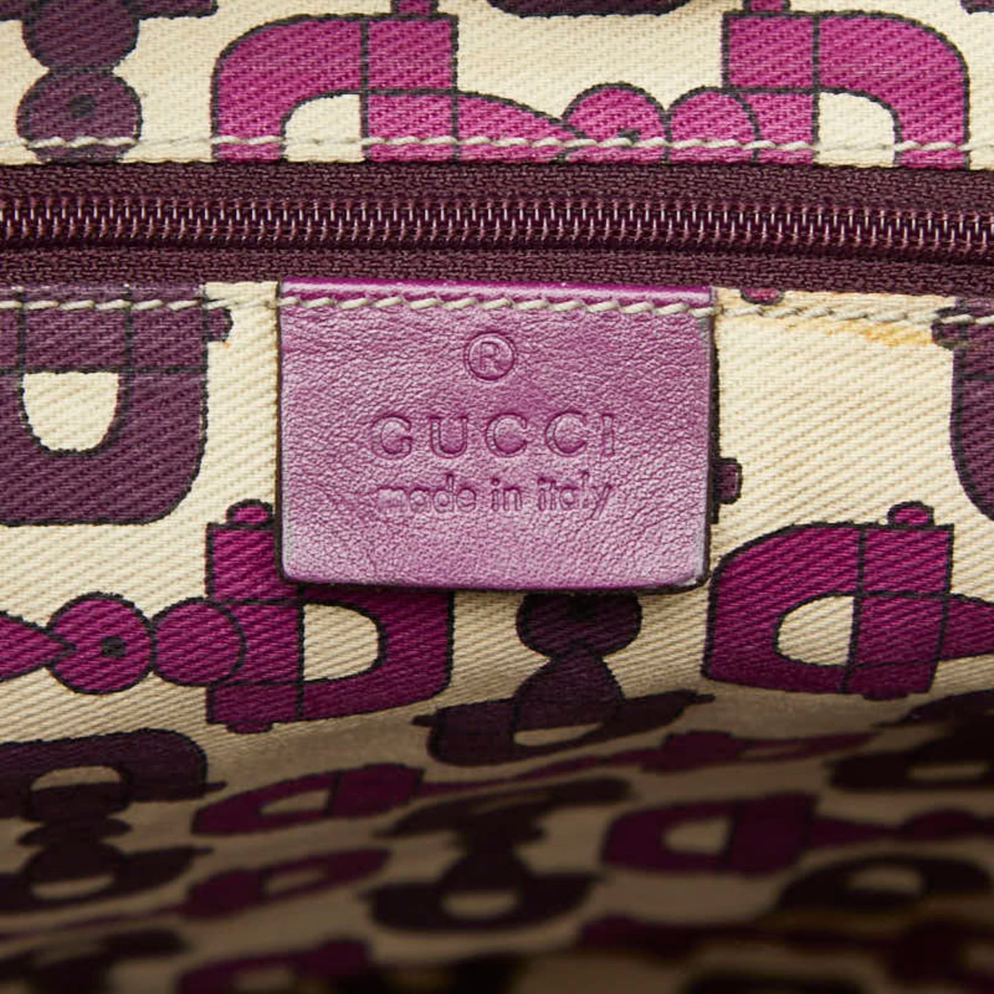 Gucci Purple Leather Shoulder Bag ( )