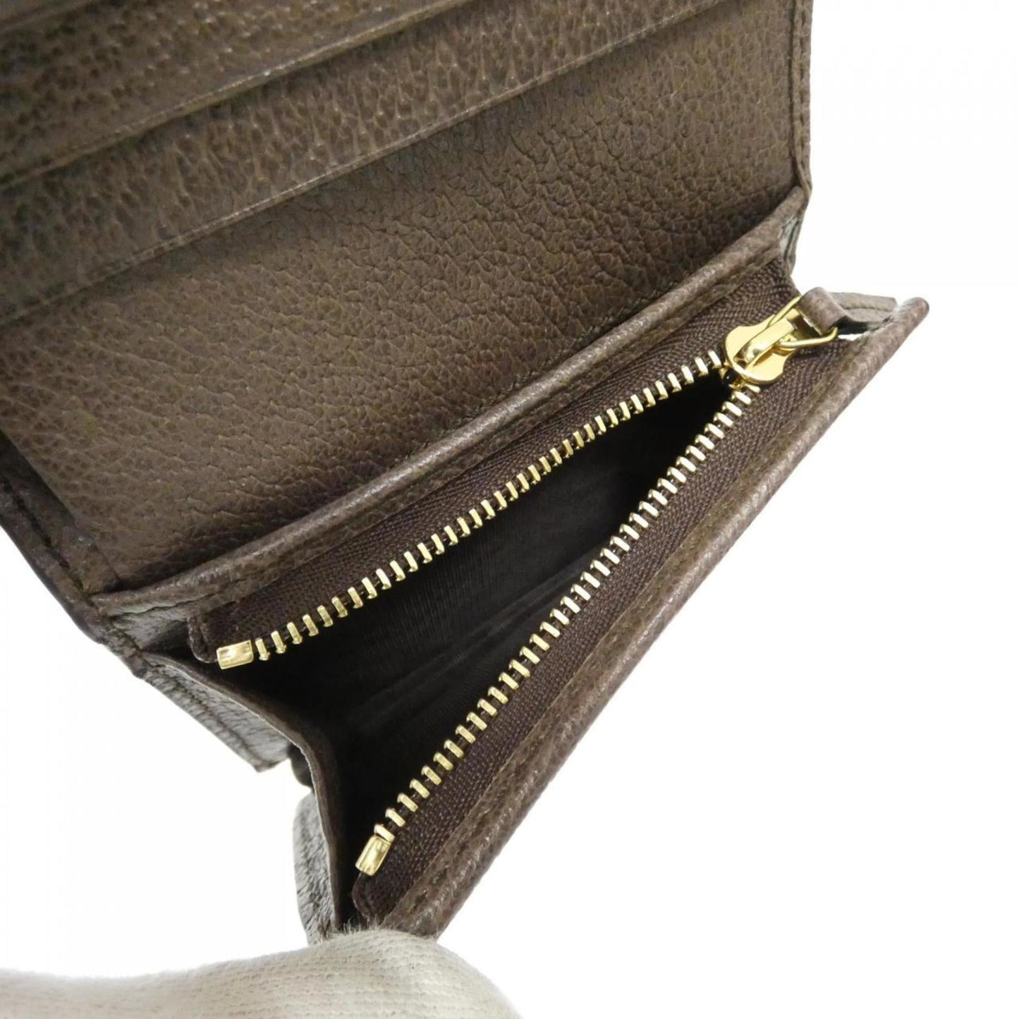 Gucci Beige Brown Gg Supreme Leather Wallet (Bi-Fold) ( )