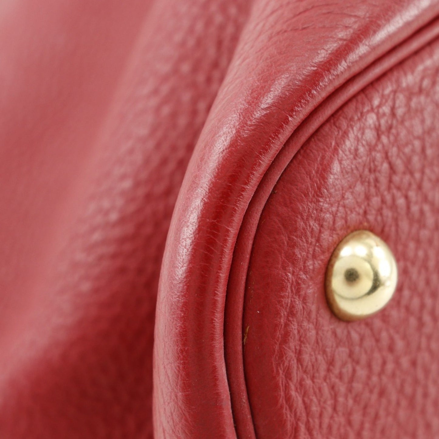 Hermes Red Color Taurillon Clemence Leather Handbag ( )