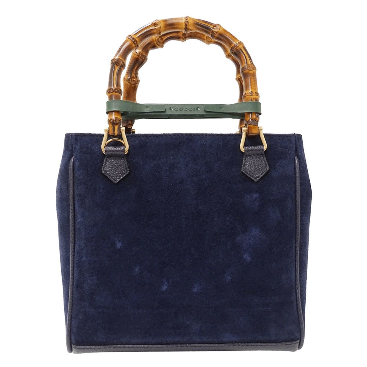 Gucci Navy Suede Handbag Shoulder Bag ( )