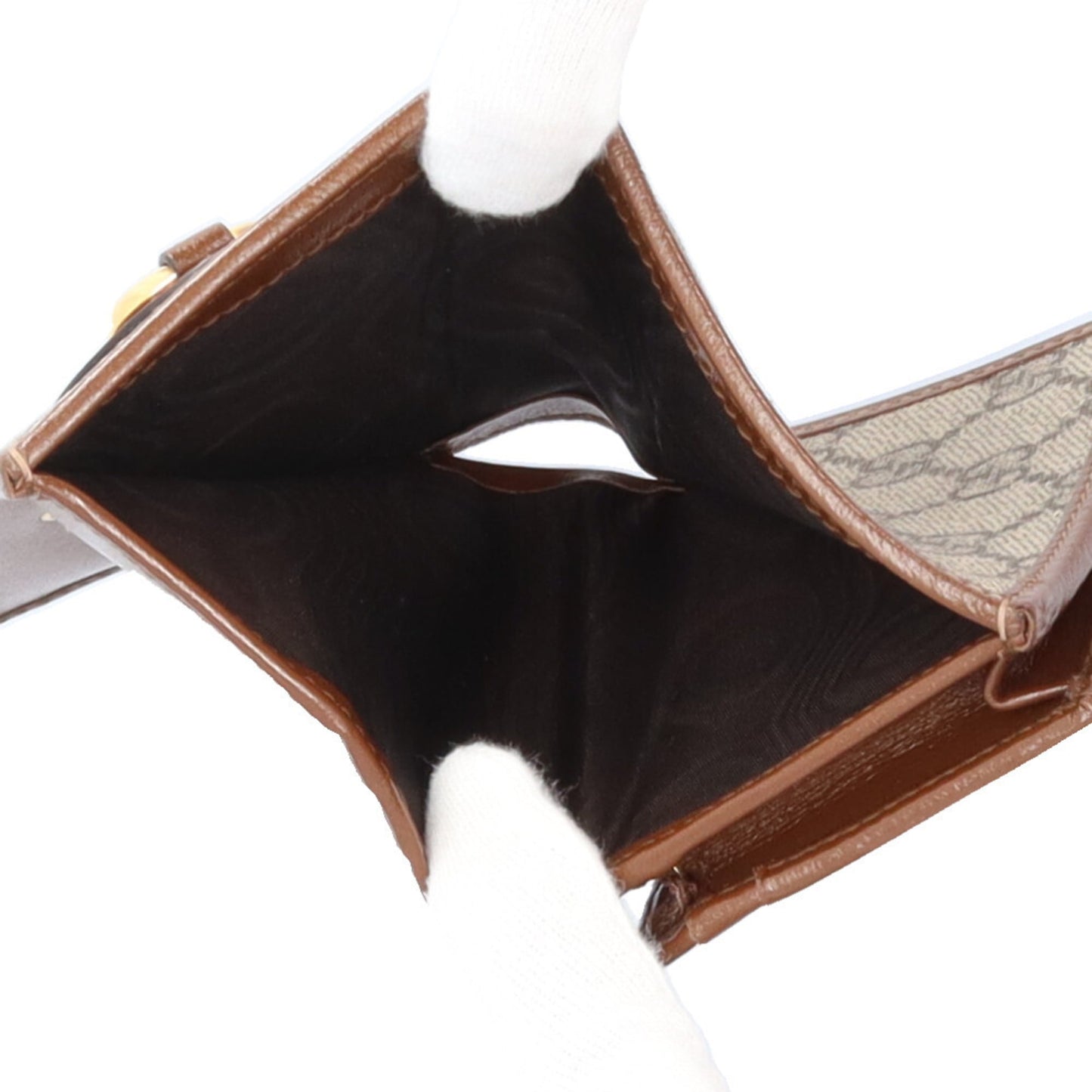 Gucci Beige Brown Gg Supreme Leather Wallet (Bi-Fold) ( )