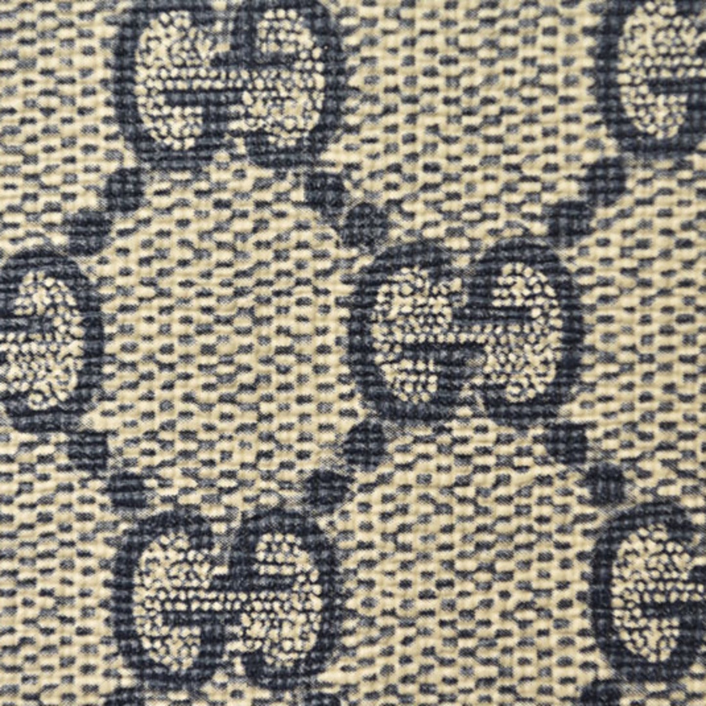 Gucci Beige Navy Coated Canvas Long Wallet (Bi-Fold) ( )