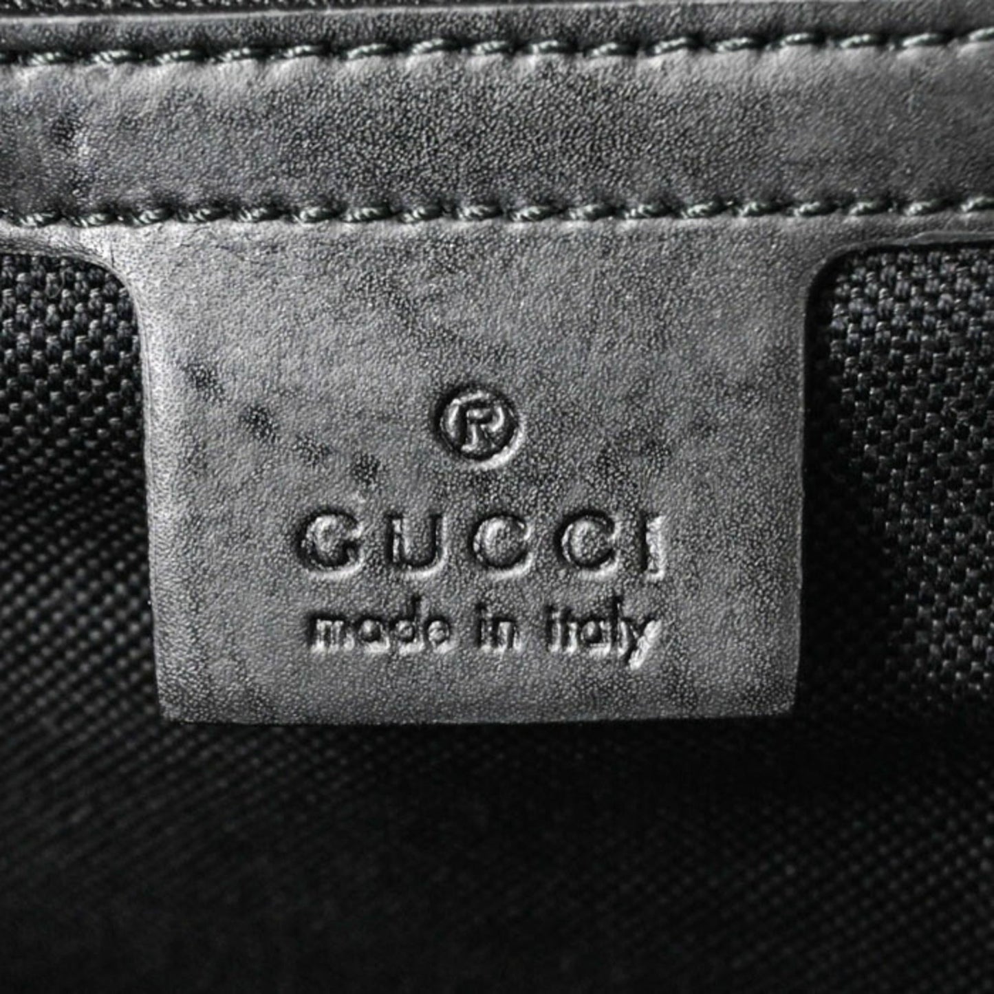 Gucci Black Gg Supreme Leather Shoulder Bag Tote Bag ( )