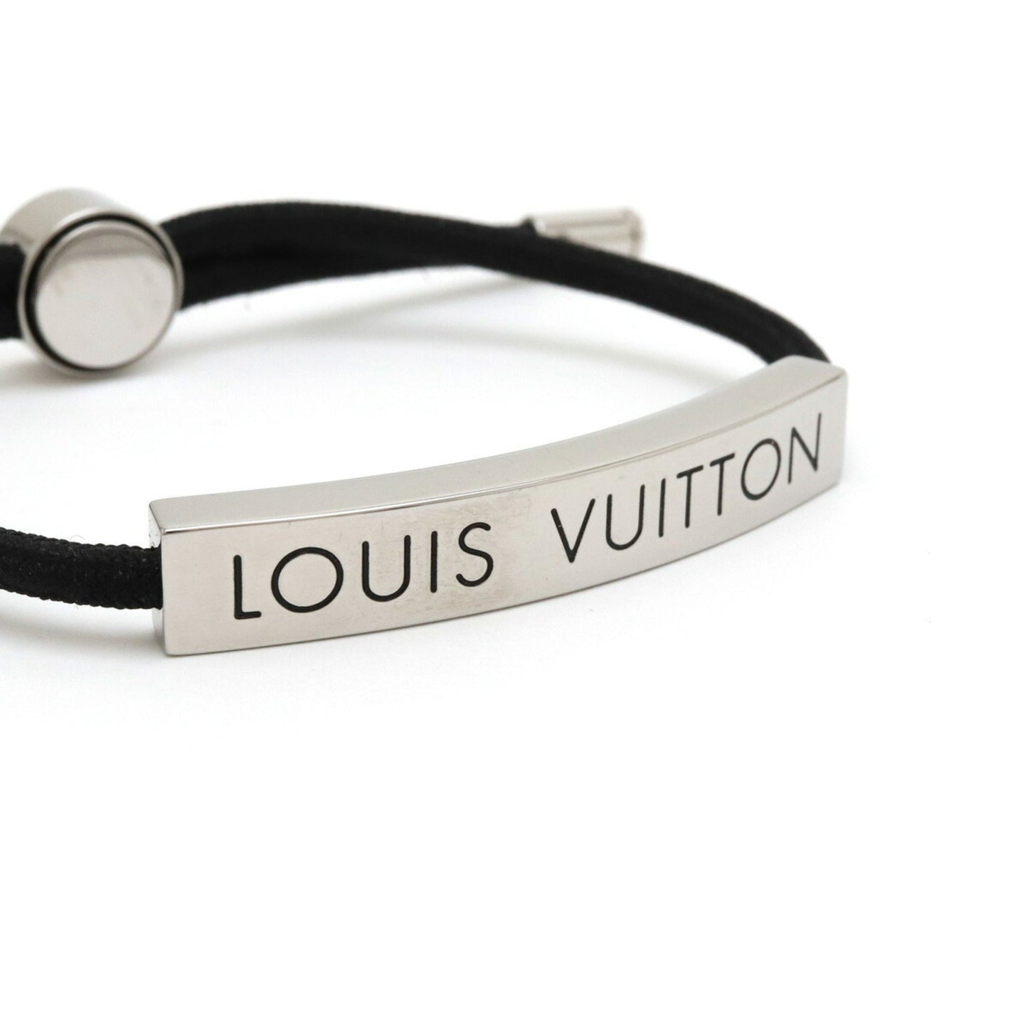 LOUIS VUITTON Bracelet LV Space Plate Metal Noir Black M00273