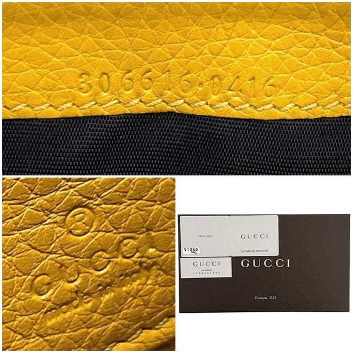 Gucci Bamboo Beige Yellow Gg Canvas Bamboo Long Wallet (Bi-Fold) ( )