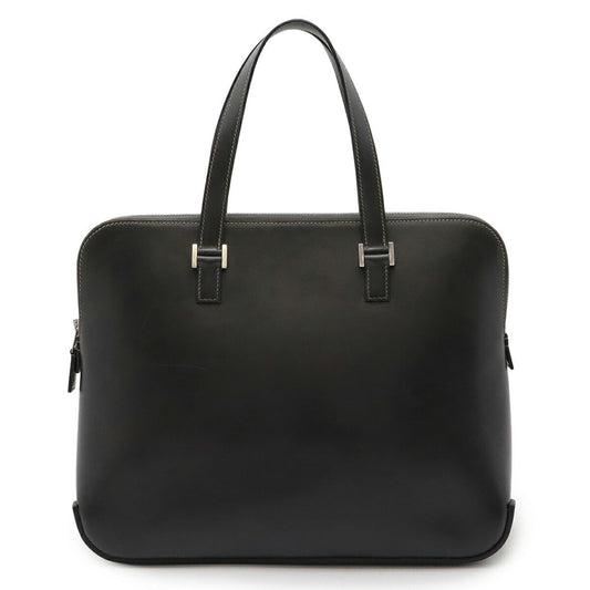 Hermes Dark Gray Box Calf Leather Handbag Tote Bag ( )