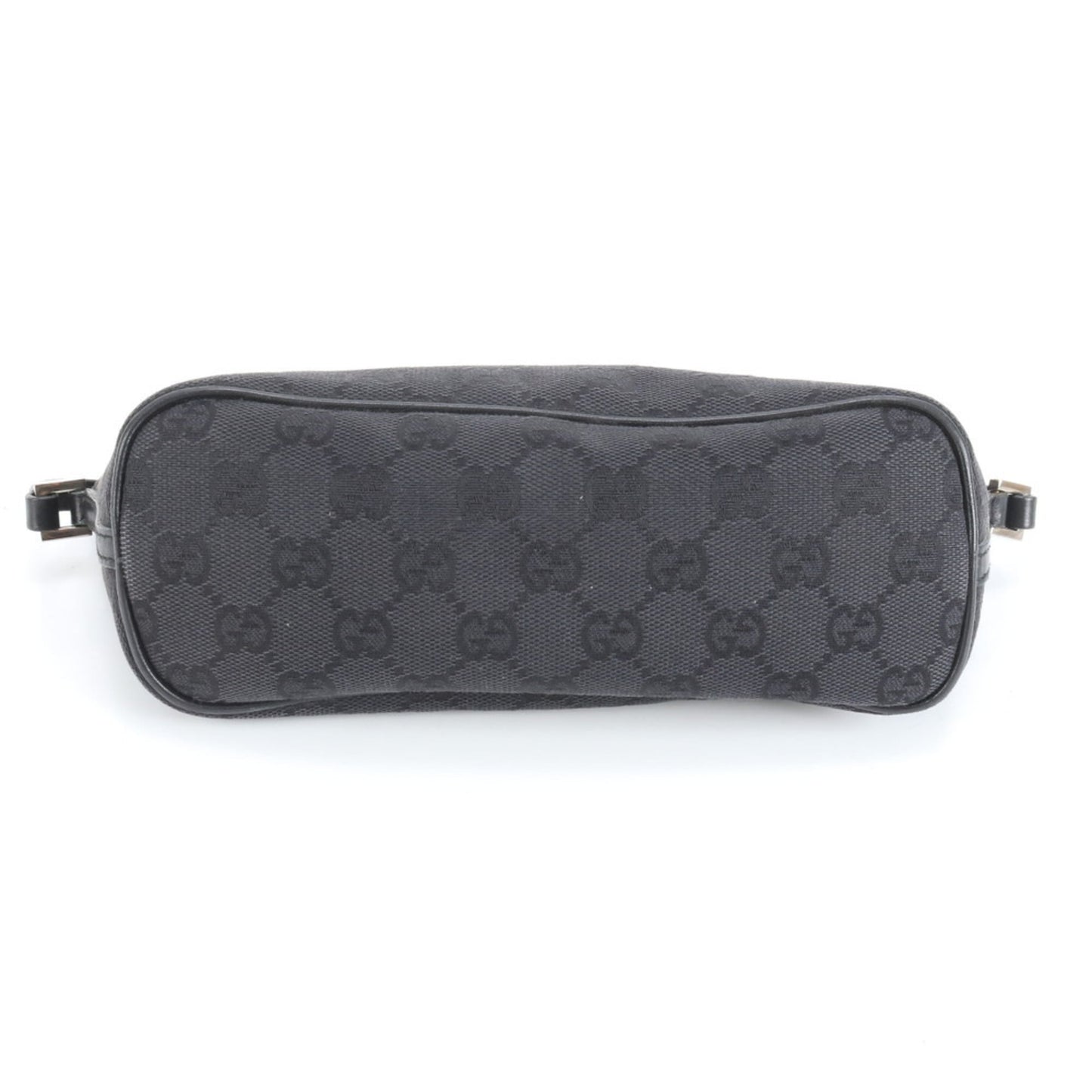 Gucci Black Leather Canvas Pouch Shoulder Bag ( )