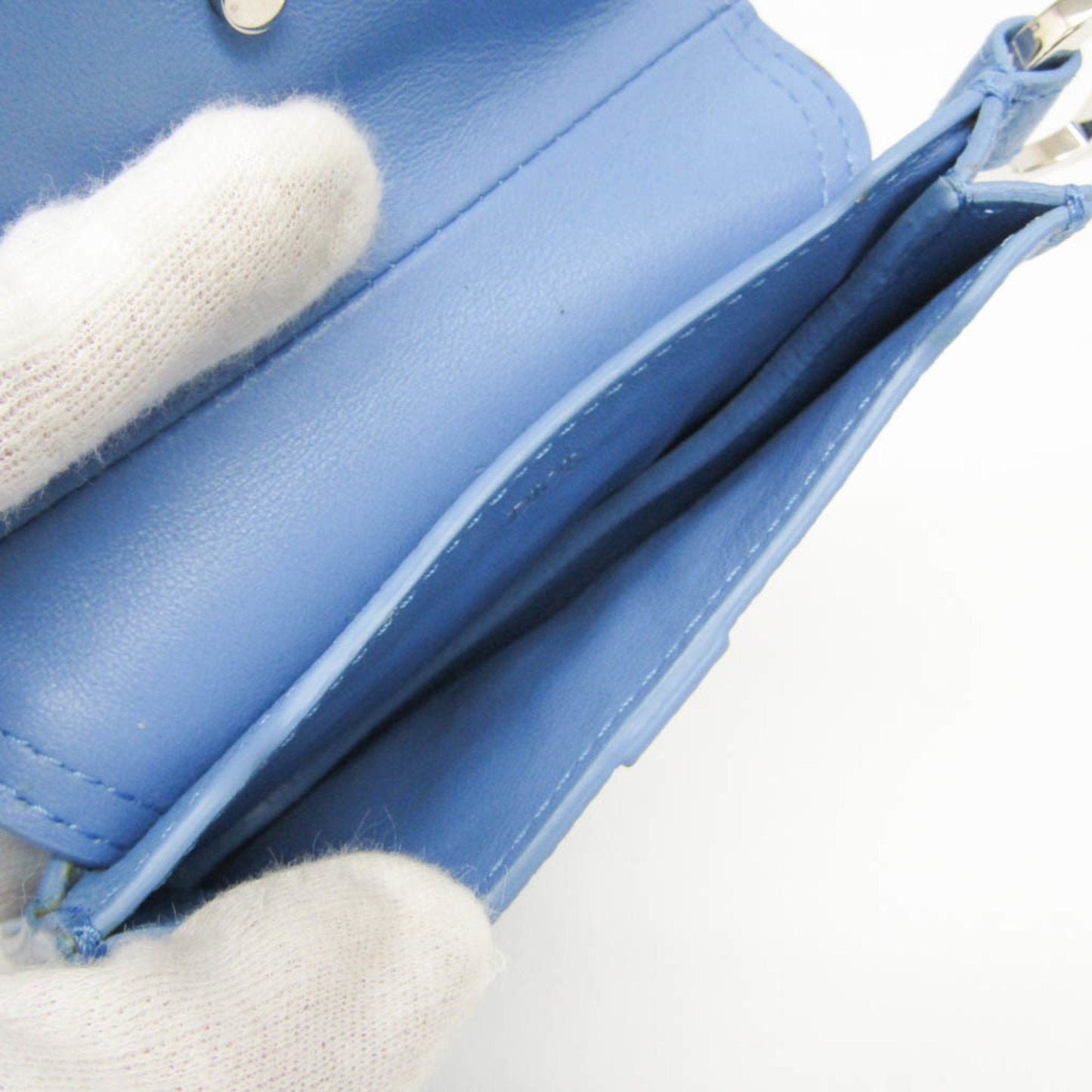 Christian Dior Blue Leather Pouch ()