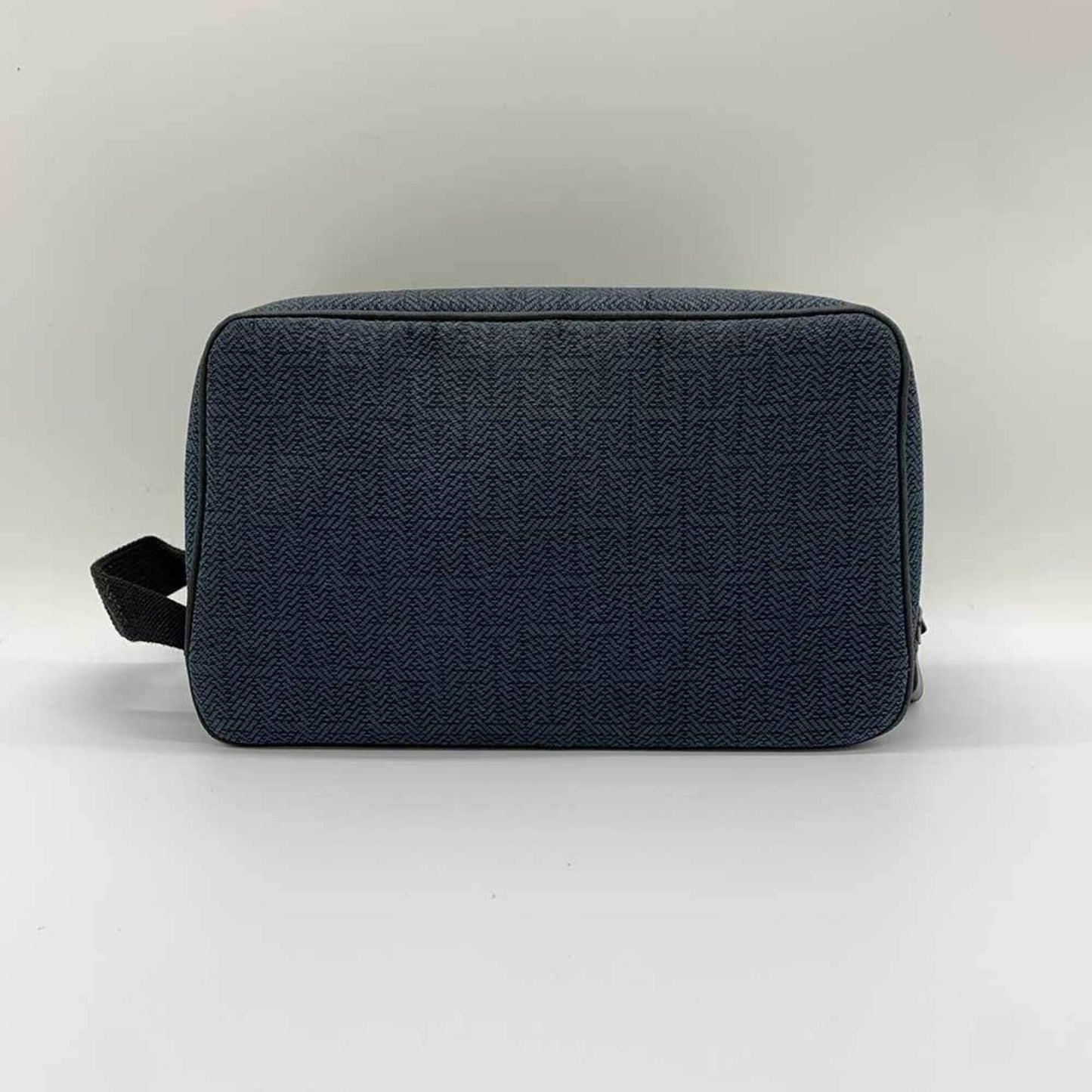 Hermes Navy Toile Chevron Clutch Bag Pouch ( )