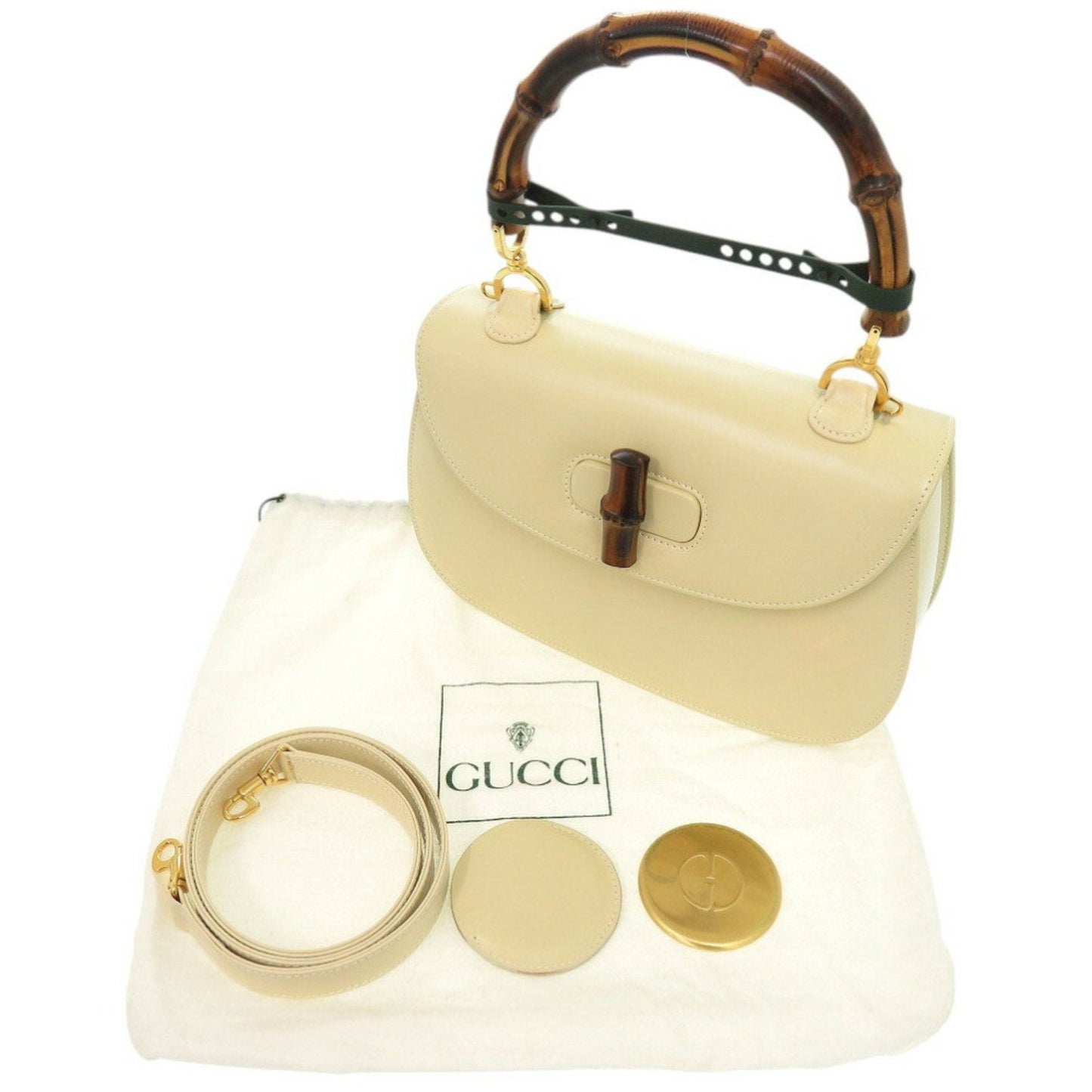 Gucci White Leather Handbag ( )