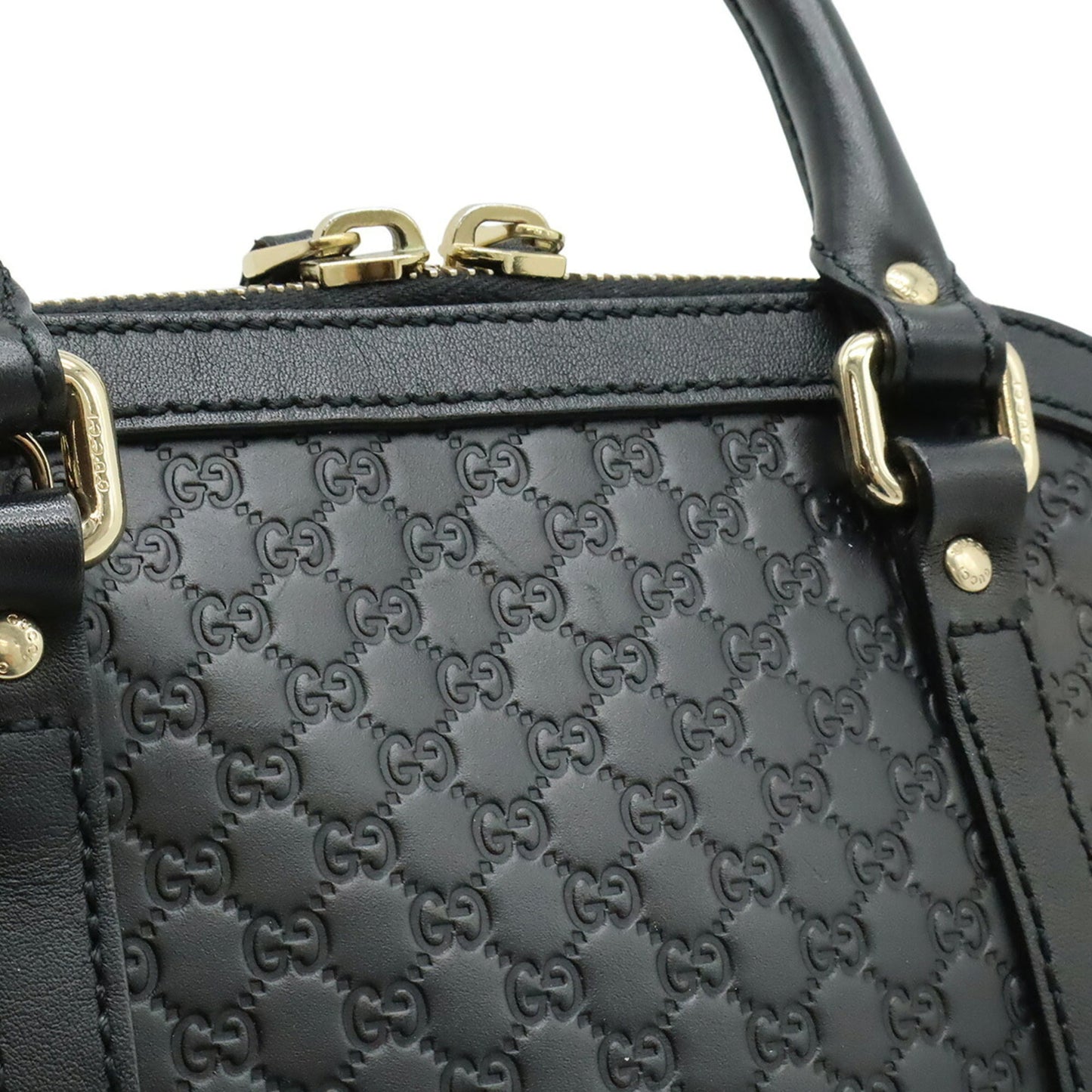 Gucci Black Leather Handbag Shoulder Bag ( )