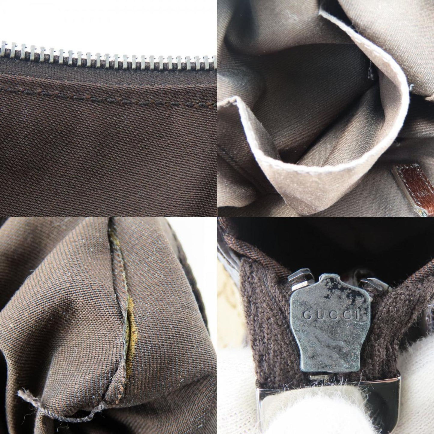 Gucci Gg Canvas Beige Brown Gg Canvas Shoulder Bag ( )