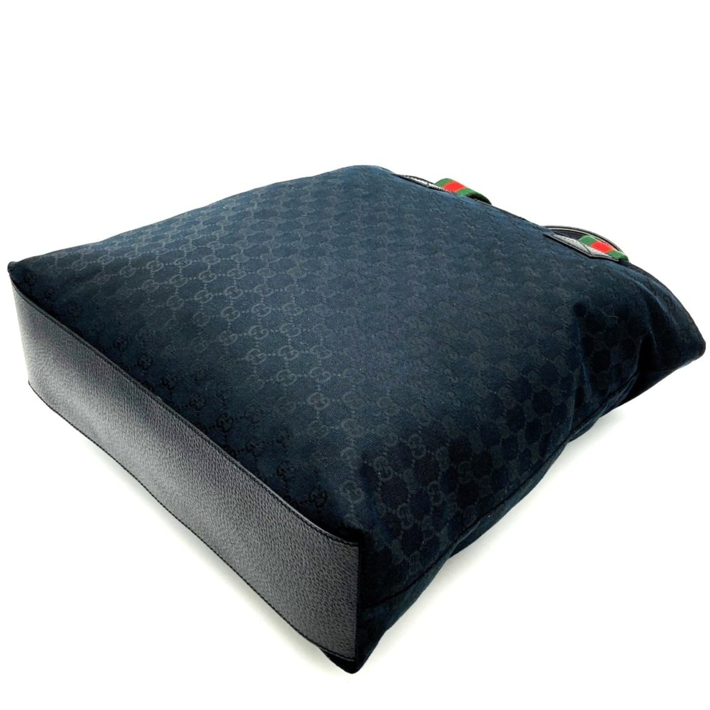 Gucci Sherry Line Black Gg Canvas Handbag ( )