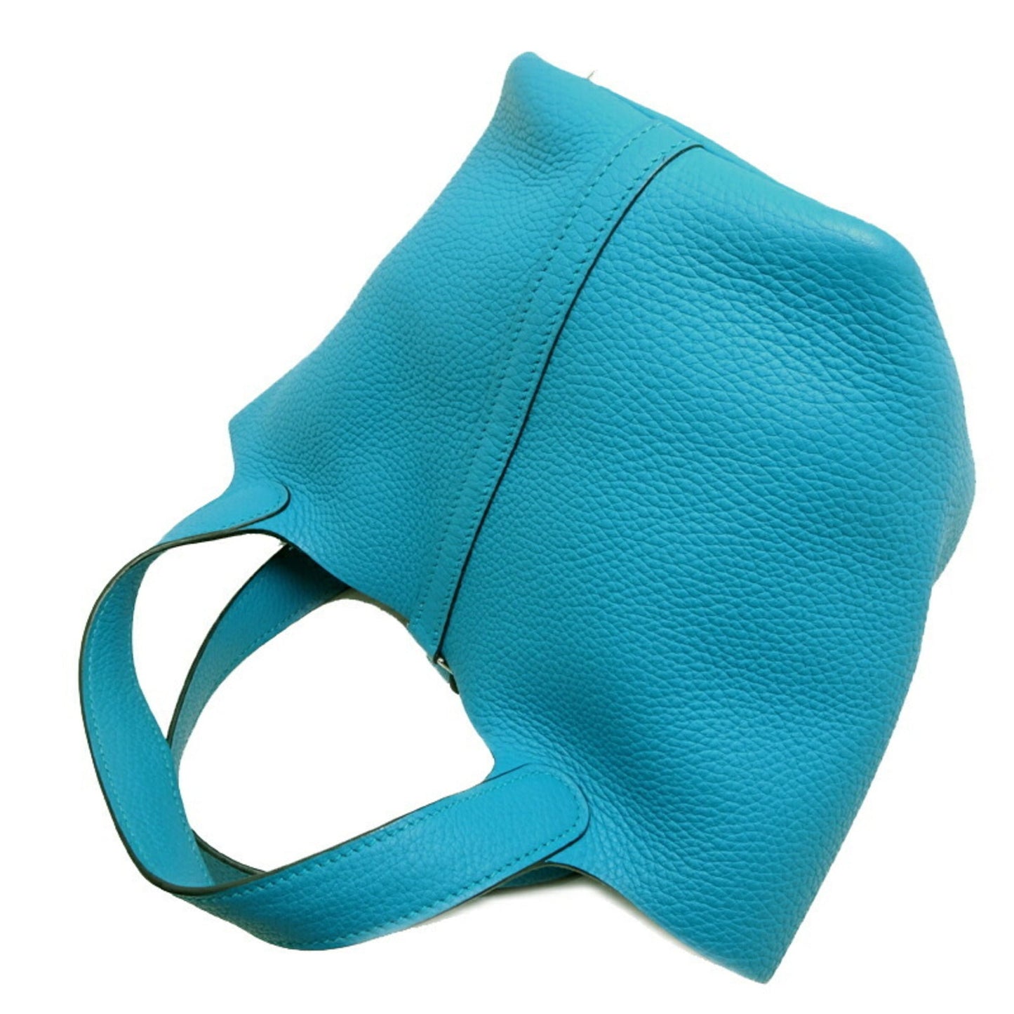 Hermes Picotin Blue Taurillon Clemence Leather Handbag ( )