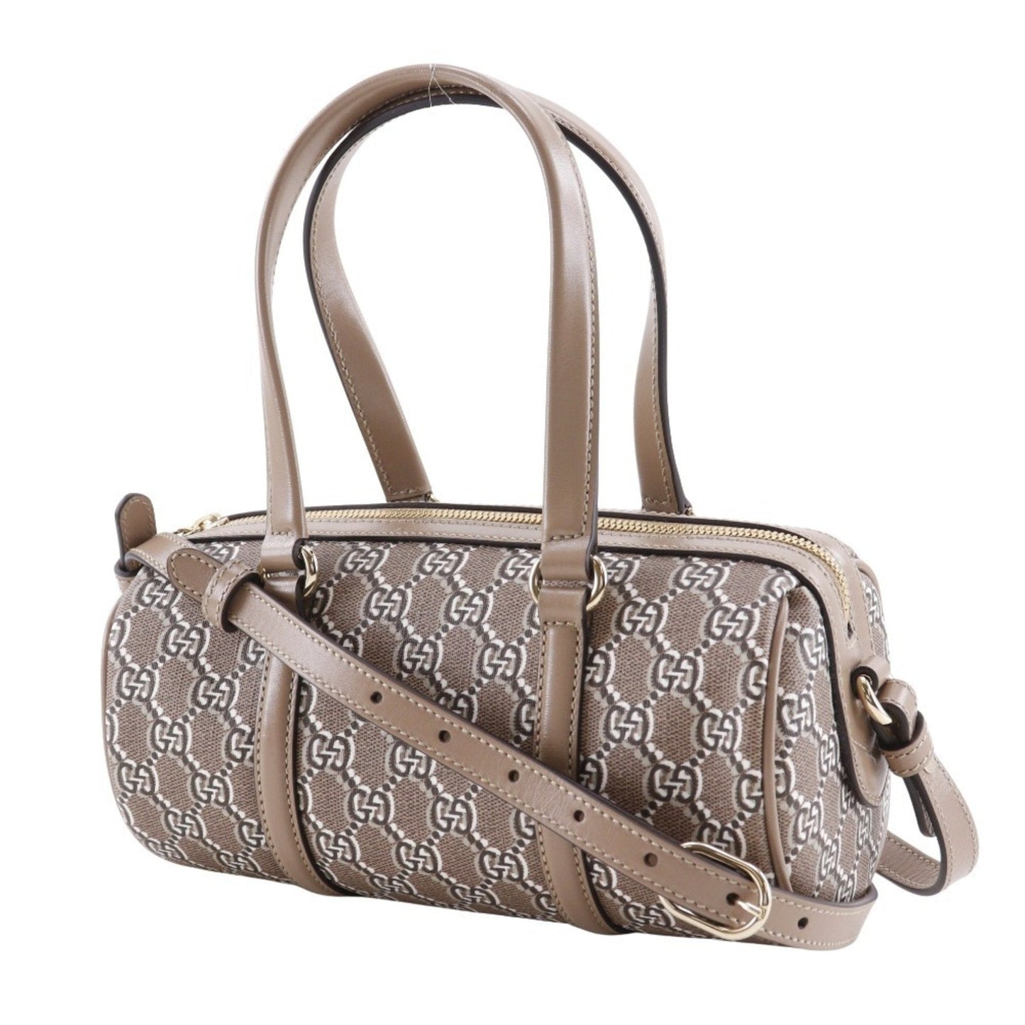Gucci Brown Pvc Leather Handbag ( )