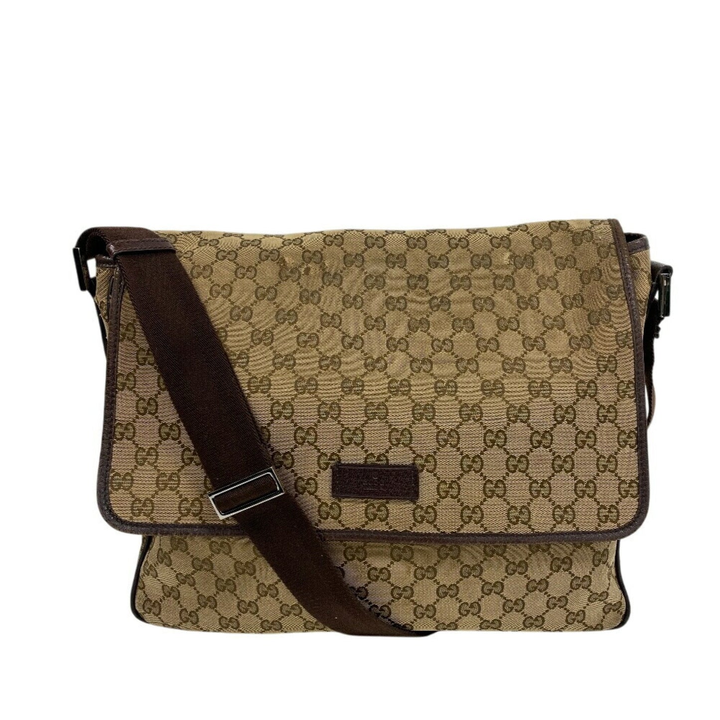 Gucci Leather Canvas Shoulder Bag